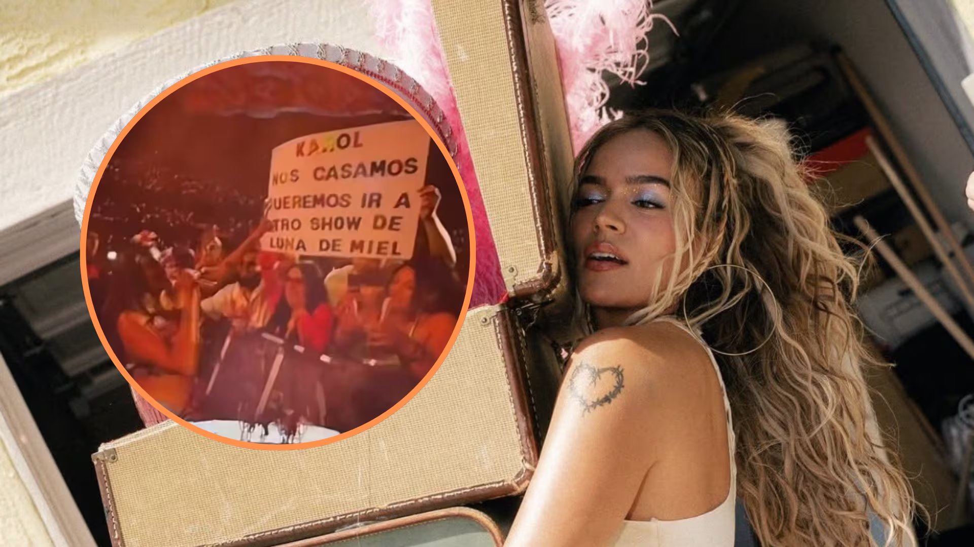 Una pareja recibe de Karol G un viaje de luna de miel inolvidable en el inicio del Tropitour - crédito @karolg / Instagram