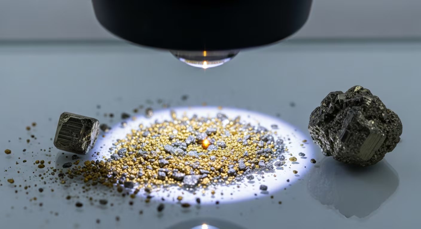 El estudio publicado en Scientific Reports confirmó que el oro en la pirita no aparece como granos ni pepitas, sino como solución sólida en la red cristalina. (Imagen Ilustrativa Infobae)