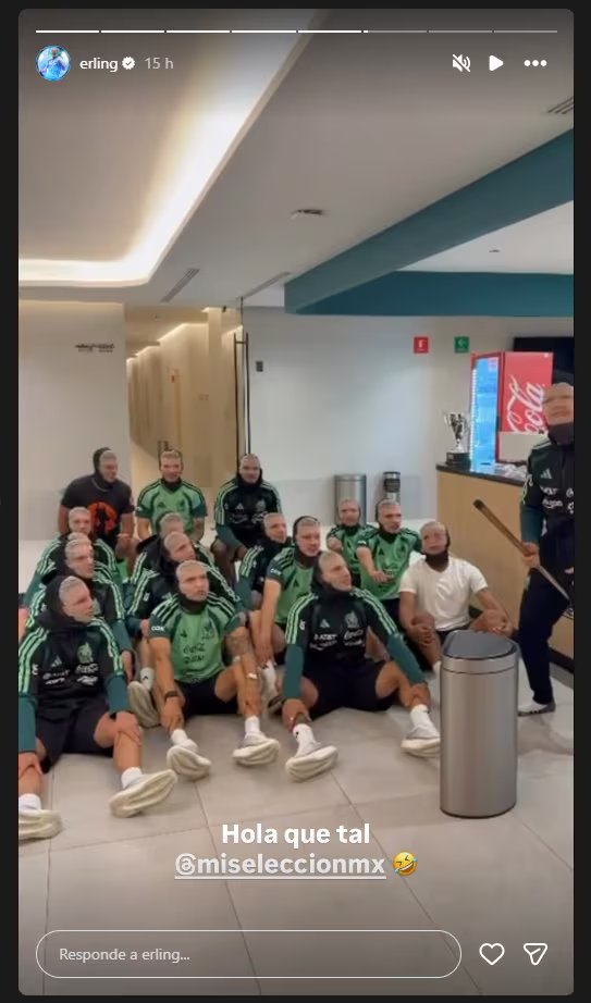 Así reaccionó Haaland a la celebración de México. (Instagram: erling)