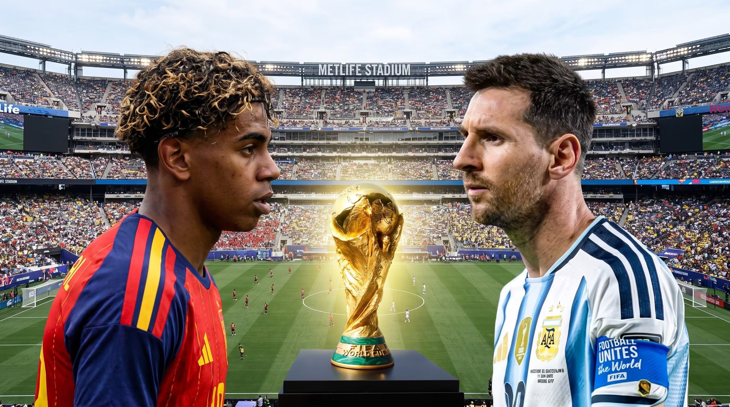 Lionel Messi y Lamine Yamal son las dos grandes figuras de la final de la Copa Mundial de la FIFA 2026 - crédito Imagen Ilustrativa Infobae