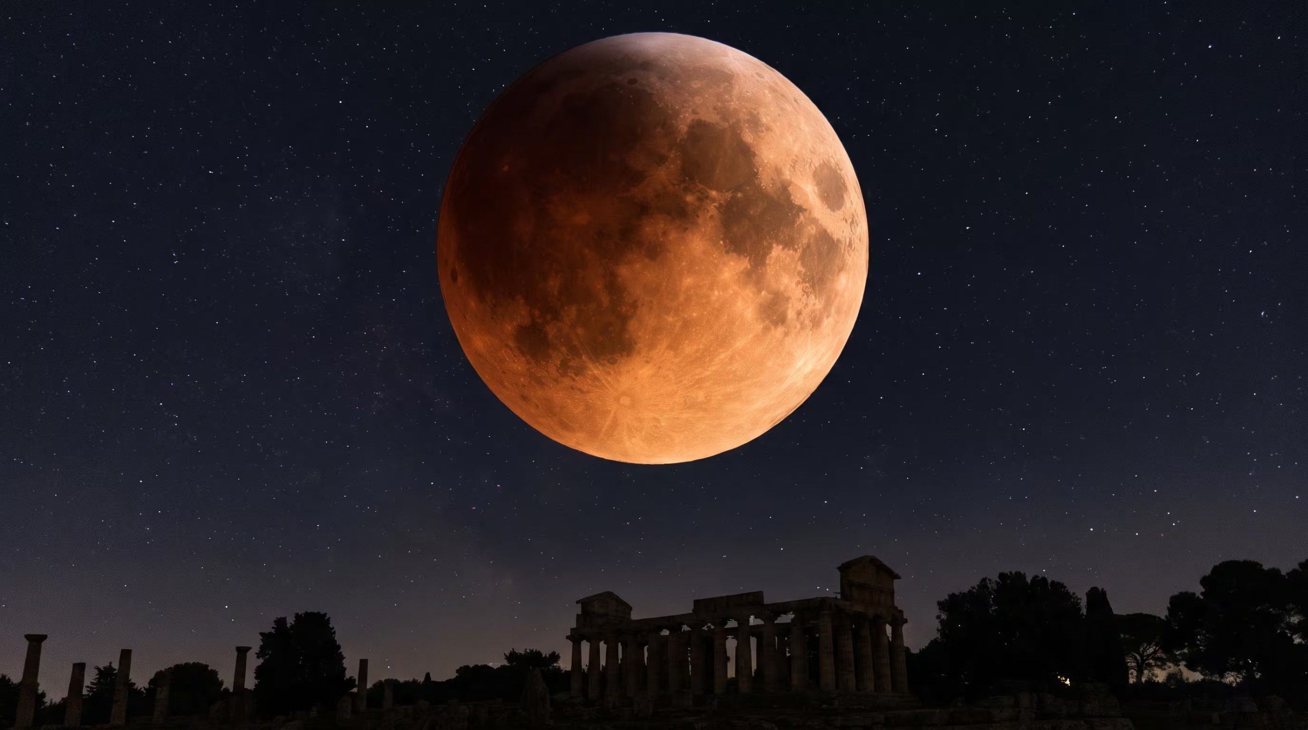 El máximo esplendor del eclipse será sobre las 11:12 p. m - crédito (Imagen Ilustrativa Infobae)