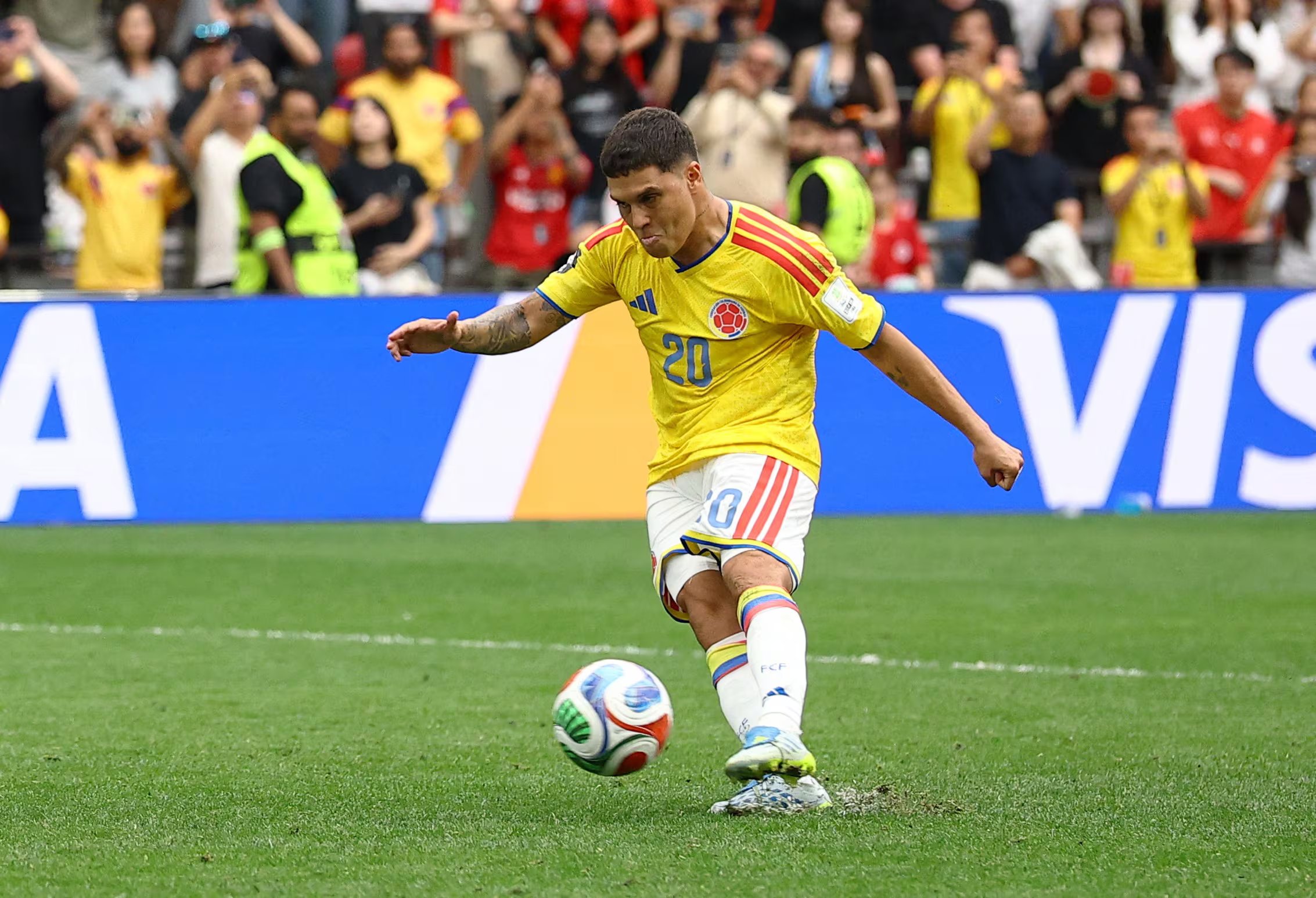 Juan Fernando Quintero terminó como el mejor jugador de la Selección Colombia por su promedio de calificación - crédito Agustín Marcarián/REUTERS