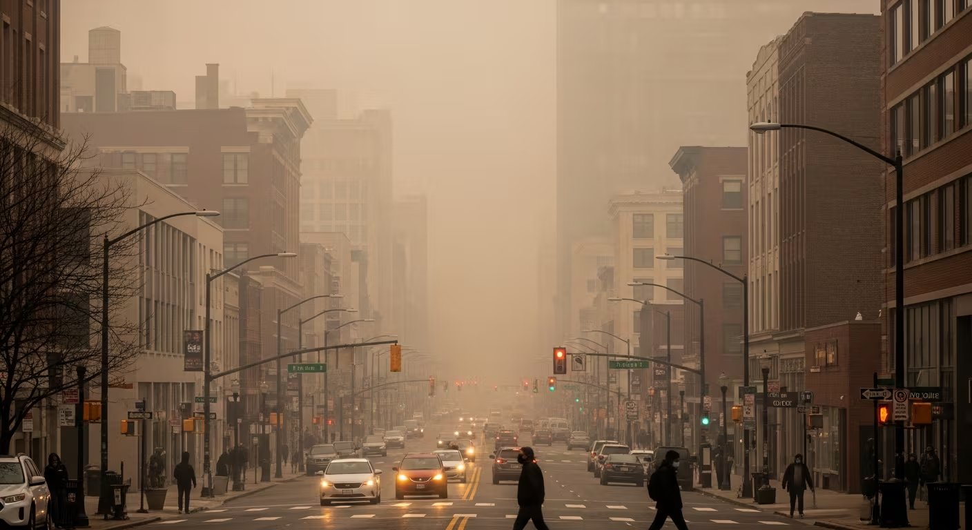 El índice de calidad del aire AQI se considera peligroso a partir de 300, y en varias zonas afectadas por el humo los valores duplicaron o triplicaron ese umbral. (Imagen Ilustrativa Infobae)
