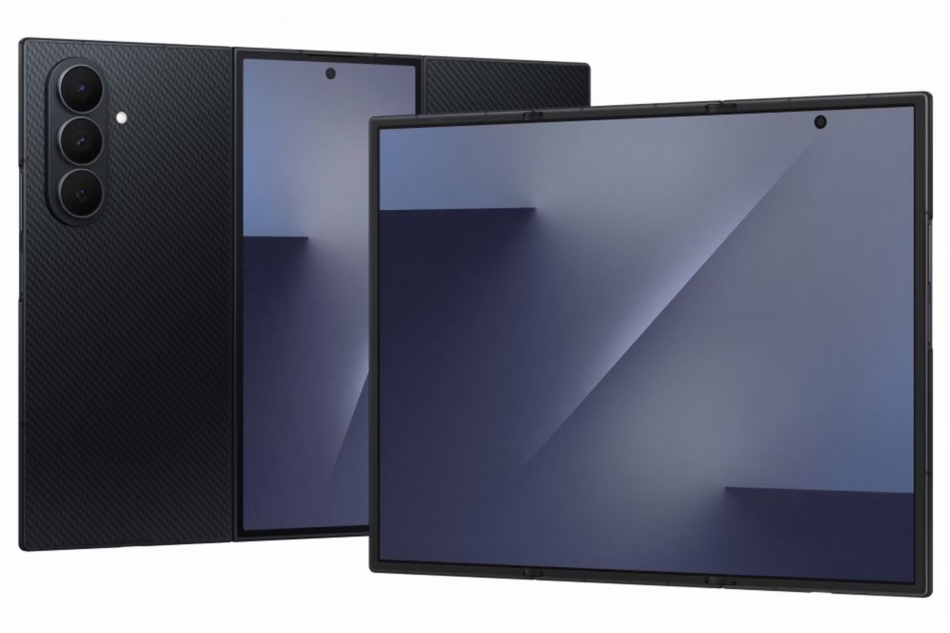 El Galaxy Z TriFold se transforma de un smartphone compacto de 6,5 pulgadas a una amplia tablet de 10 pulgadas gracias a su diseño de doble bisagra que se despliega como un tríptico. 