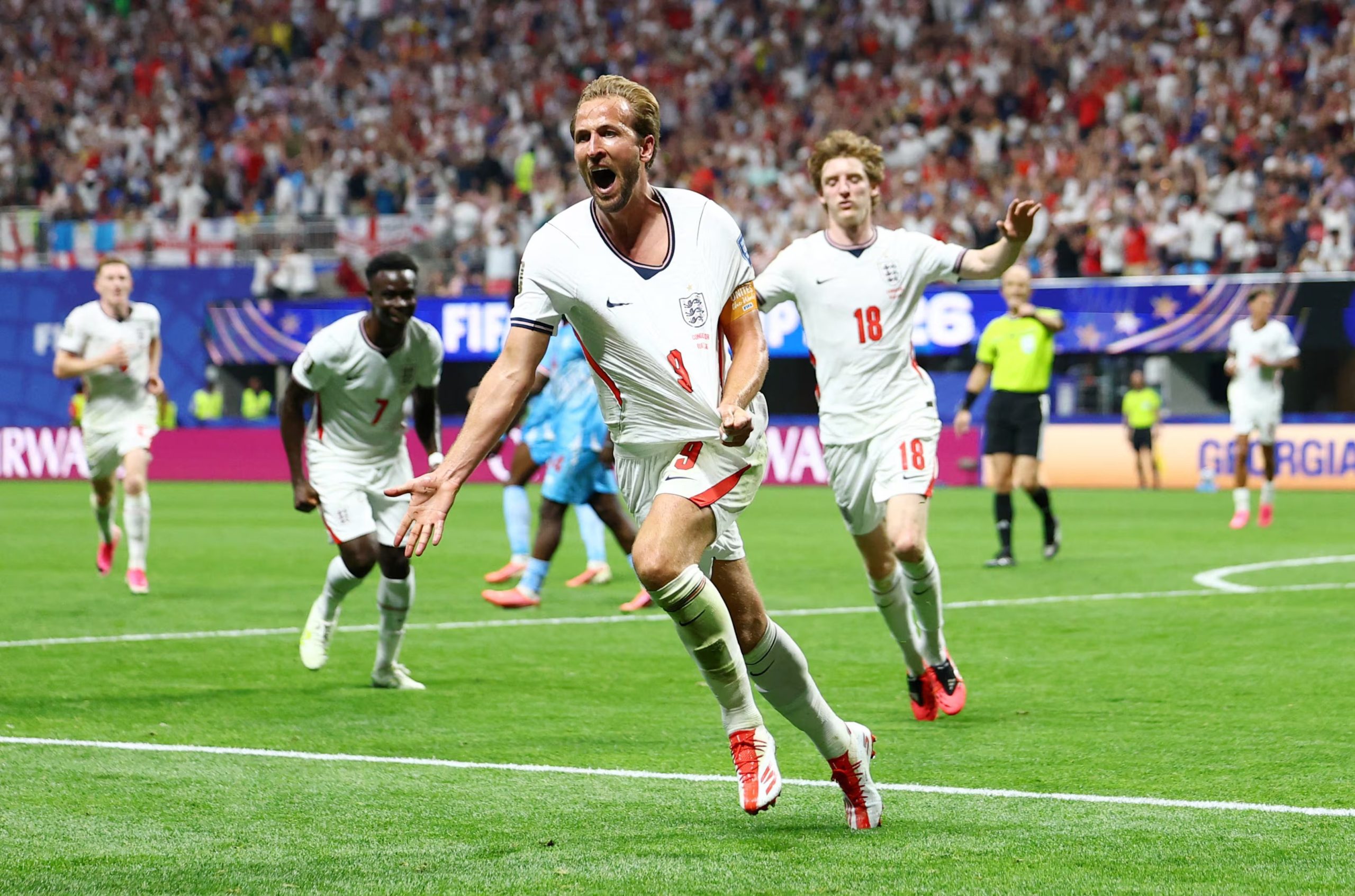 Kane logró clasificar a la Selección Inglesa a octavos tras un milagroso doblete ante la República Democrática del Congo. REUTERS/Claudia Greco