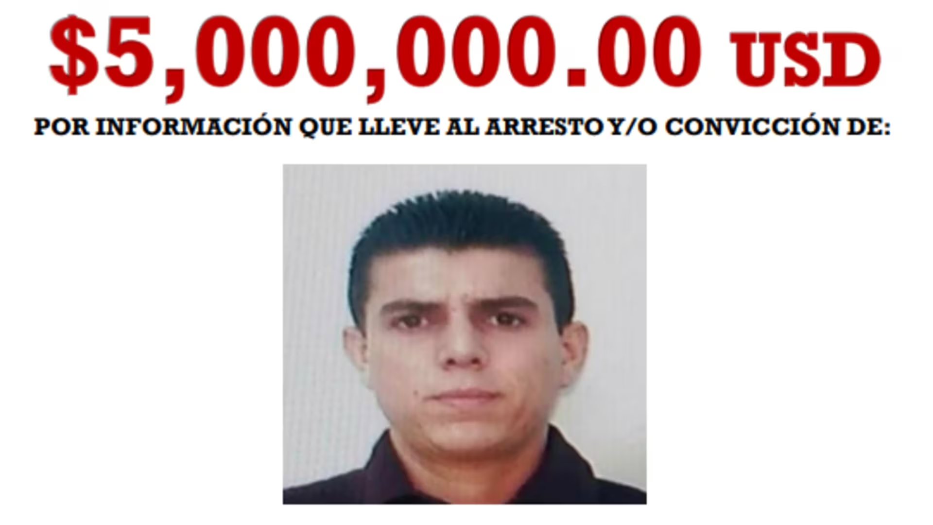 Juan Carlos Valencia, el hijastro de El Mencho, quedó como líder del Cártel Jalisco Nueva Generación según la Guía Antiterrorista Internacional de Estados Unidos Foto: Justice EEUU