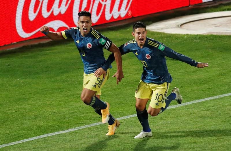 Falcao García y James Rodríguez fueron compañeros en la Selección Colombia hasta 2023 - crédito Alberto Valdés/Pool vía REUTERS