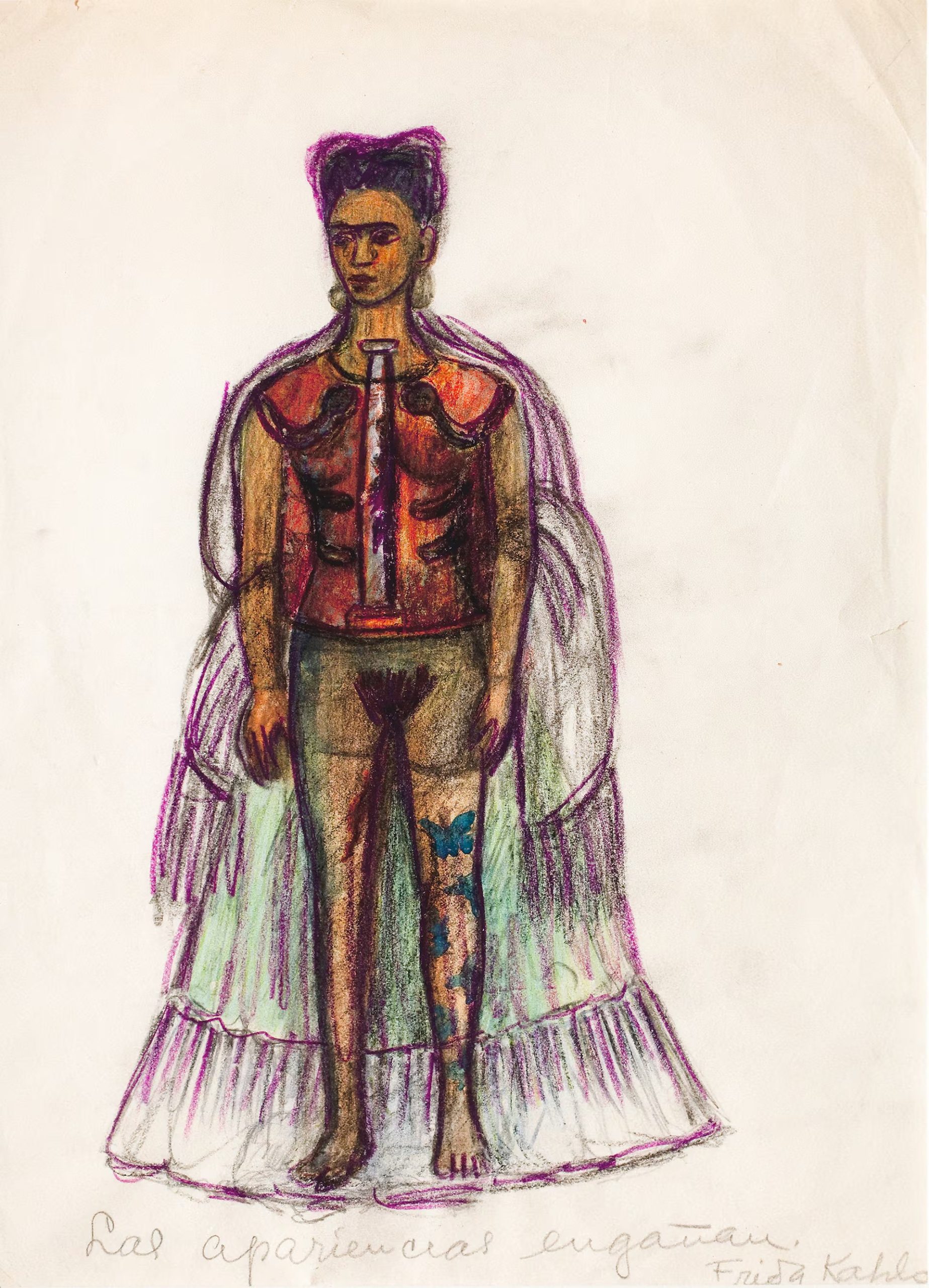 La muestra Viva Frida centra su análisis en la vestimenta y la auto-representación de Frida Kahlo, en diálogo con pinturas y fotografías de la Colección Malba-Costantini (Foto: prensa Malba)