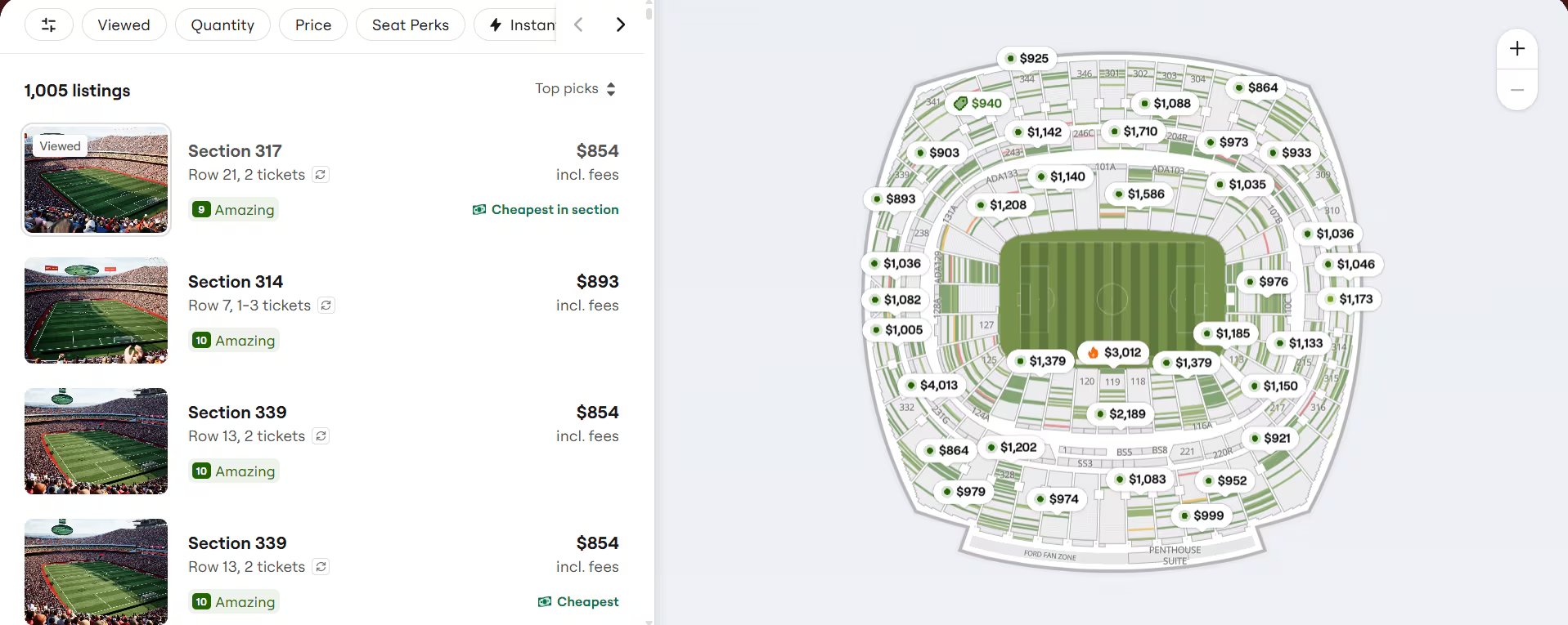 Los aficionados colombianos cuentan con varias opciones para comprar boletería contra Ghana, pero con precios altos - crédito SeatGeek