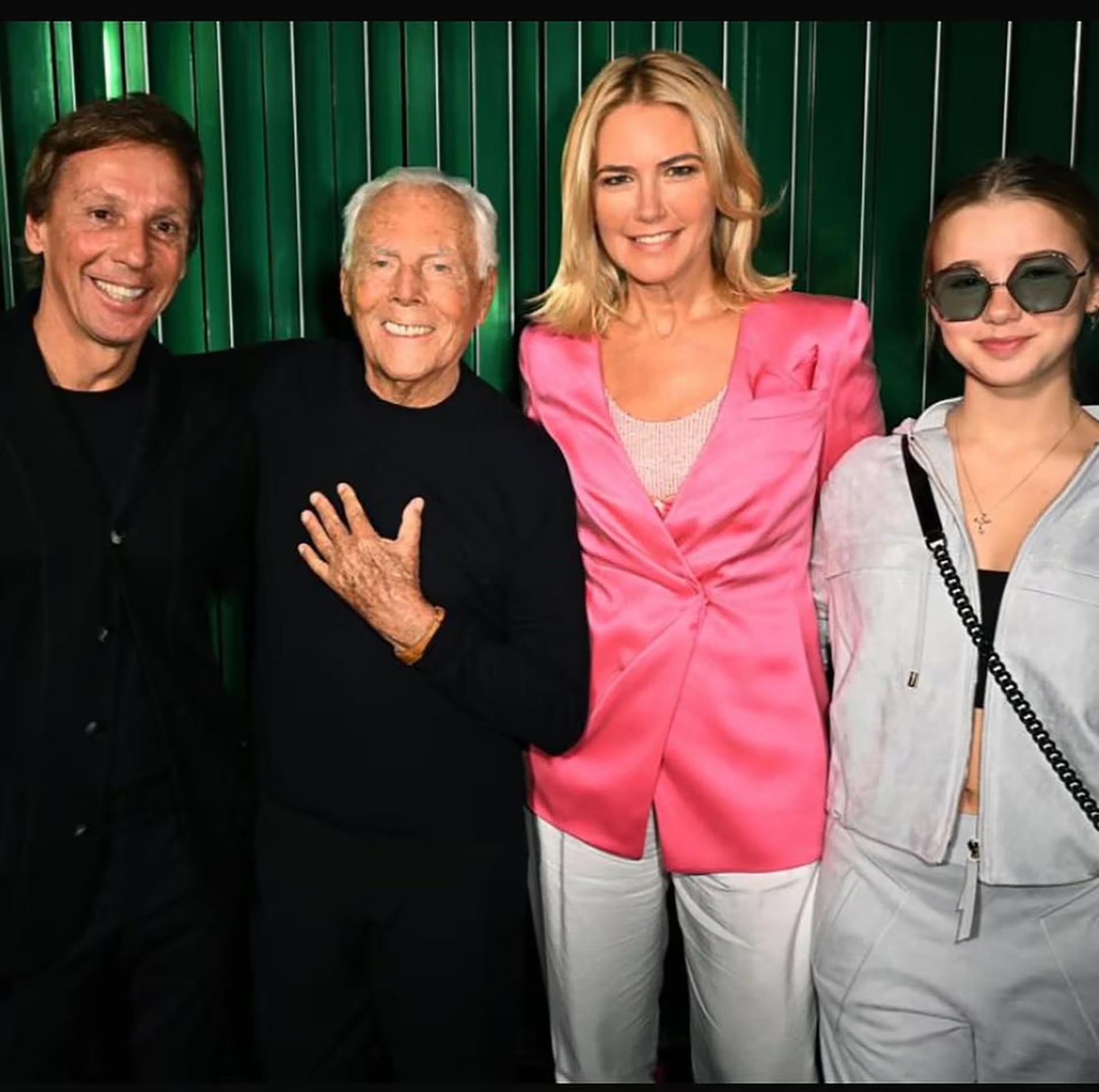 Valeria Mazza junto a Giorgio Armani (Instagram)