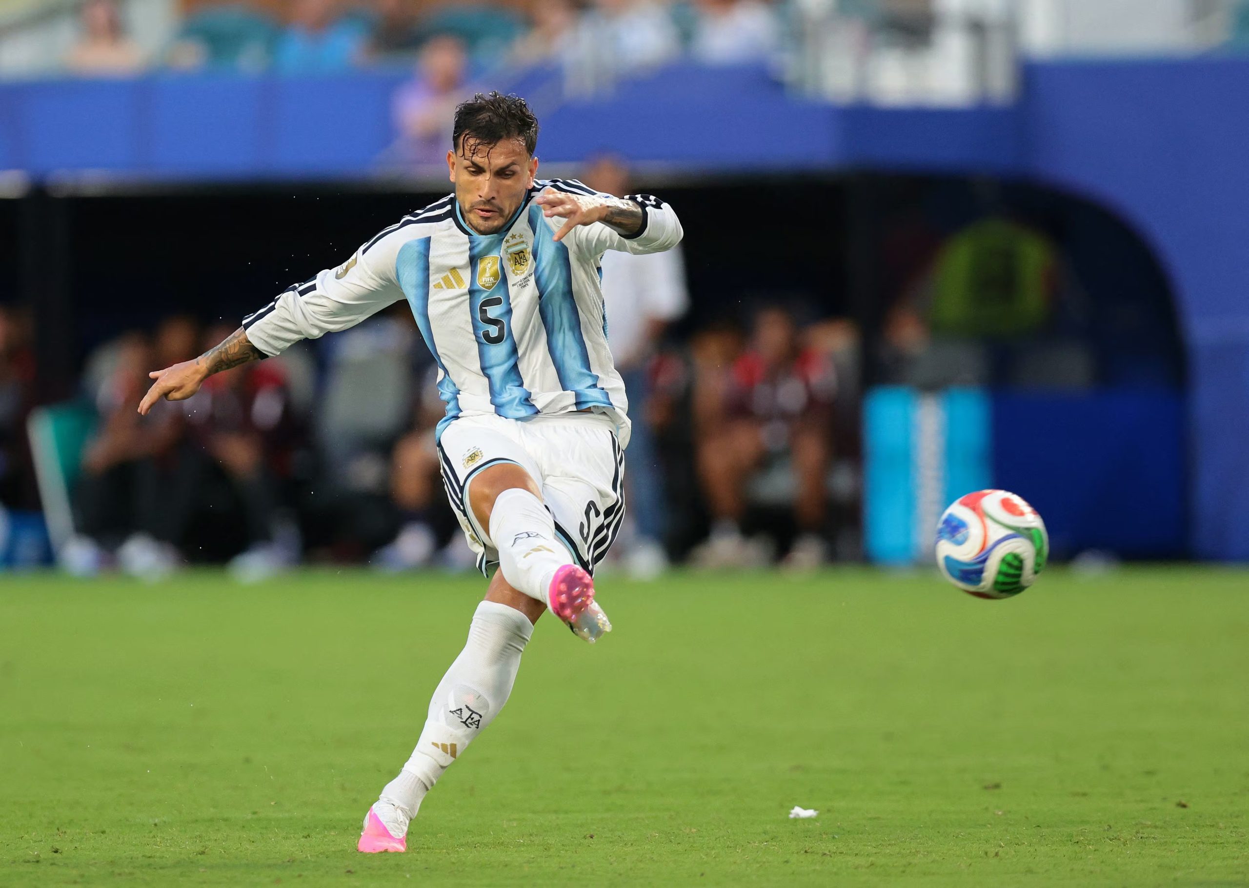 Leandro Paredes fue titular contra Jordania y sumó minutos contra Cabo Verde (IMAGN IMAGES vía Reuters/Sam Navarro)