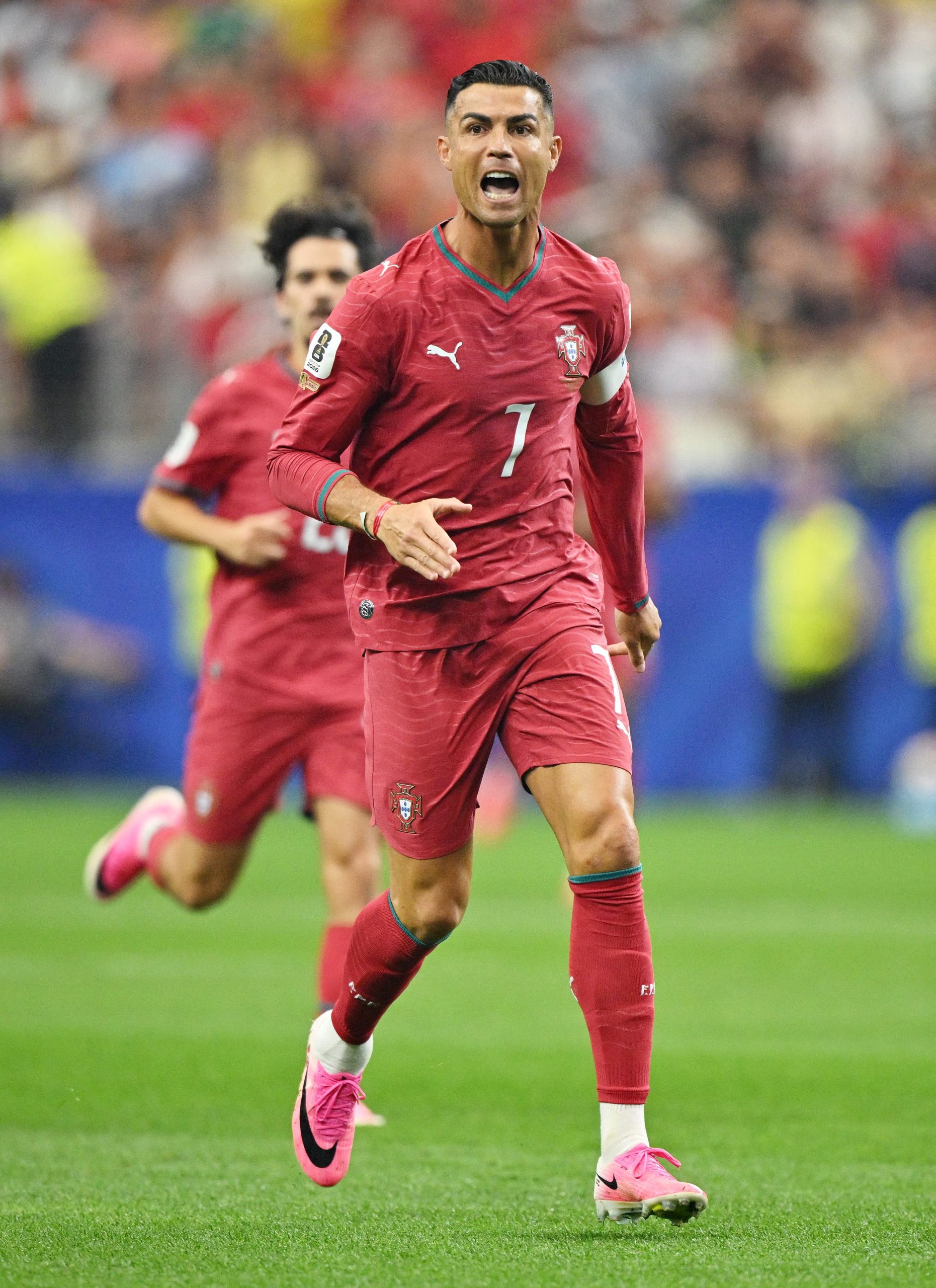 Soccer Football - FIFA World Cup 2026 - Round of 16 - Portugal v Spain - Dallas Stadium, Arlington, Texas, U.S. - July 6, 2026 Portugal's Cristiano Ronaldo reacts IMAGN IMAGES via Reuters/Jerome Miron