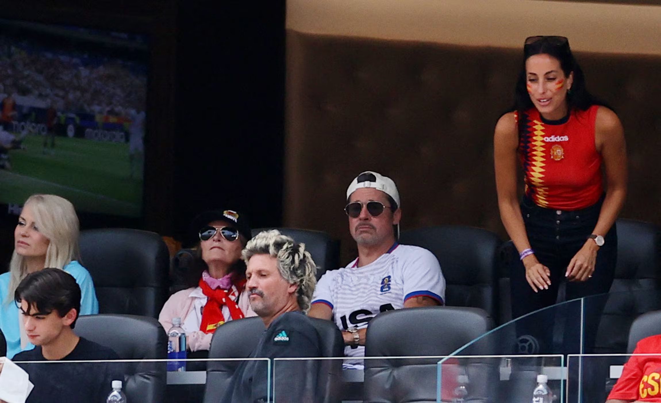 Inés de Ramón, la novia de Brad Pitt de raíces españolas, en el Mundial (Reuters)