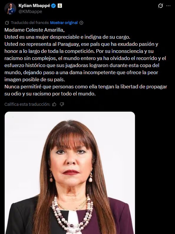 El descargo de Mbappé