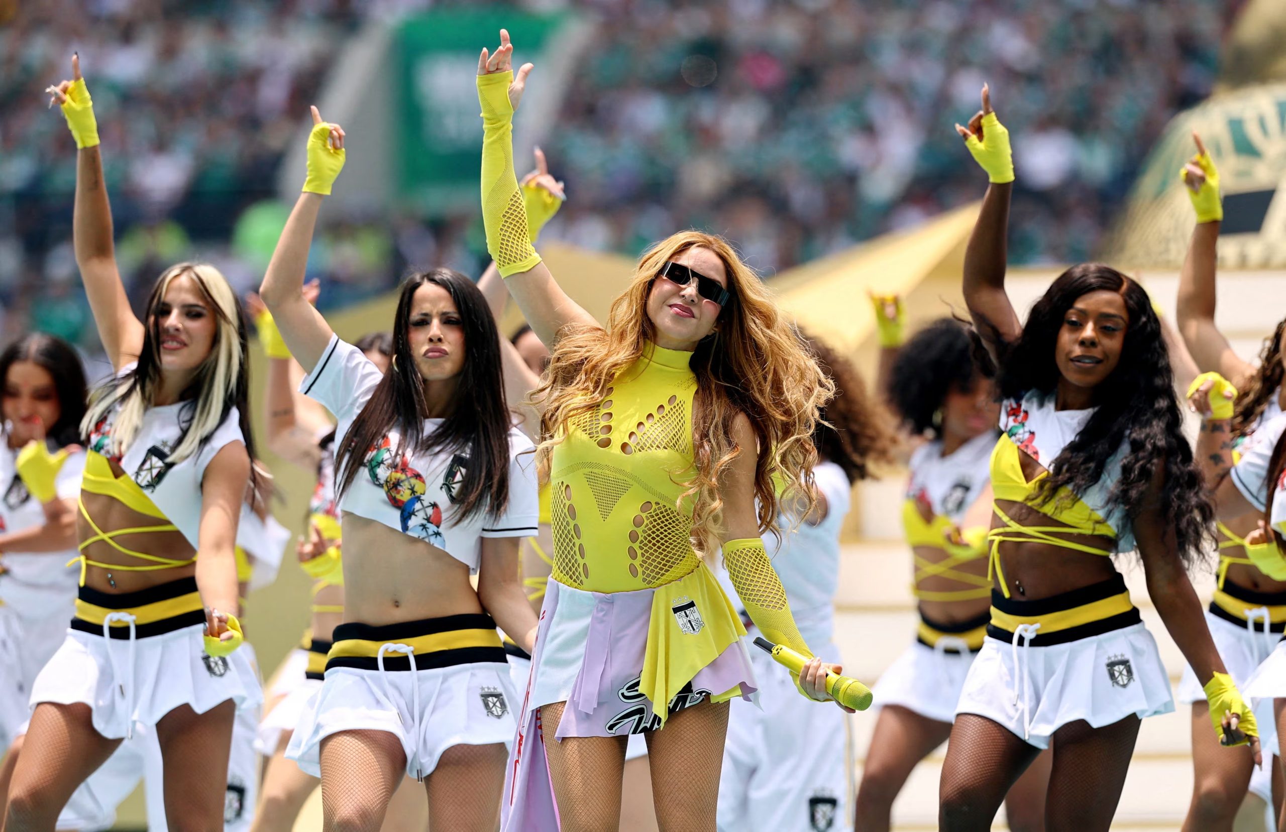 Shakira en la ceremonia de inauguración del Mundial 2026. (REUTERS/Kai Pfaffenbach)