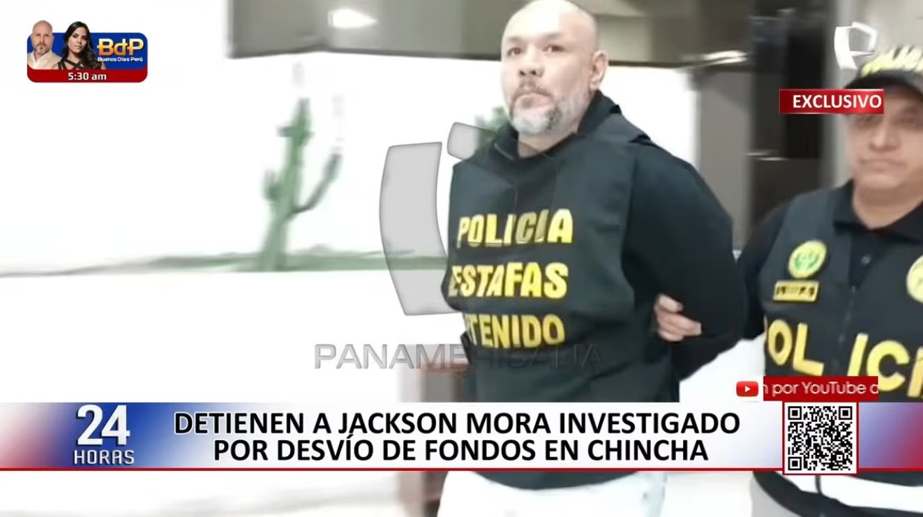 Allanan vivienda de Jackson Mora durante operativo por presunto millonario desvío de fondos municipales. Captura: 24 horas.