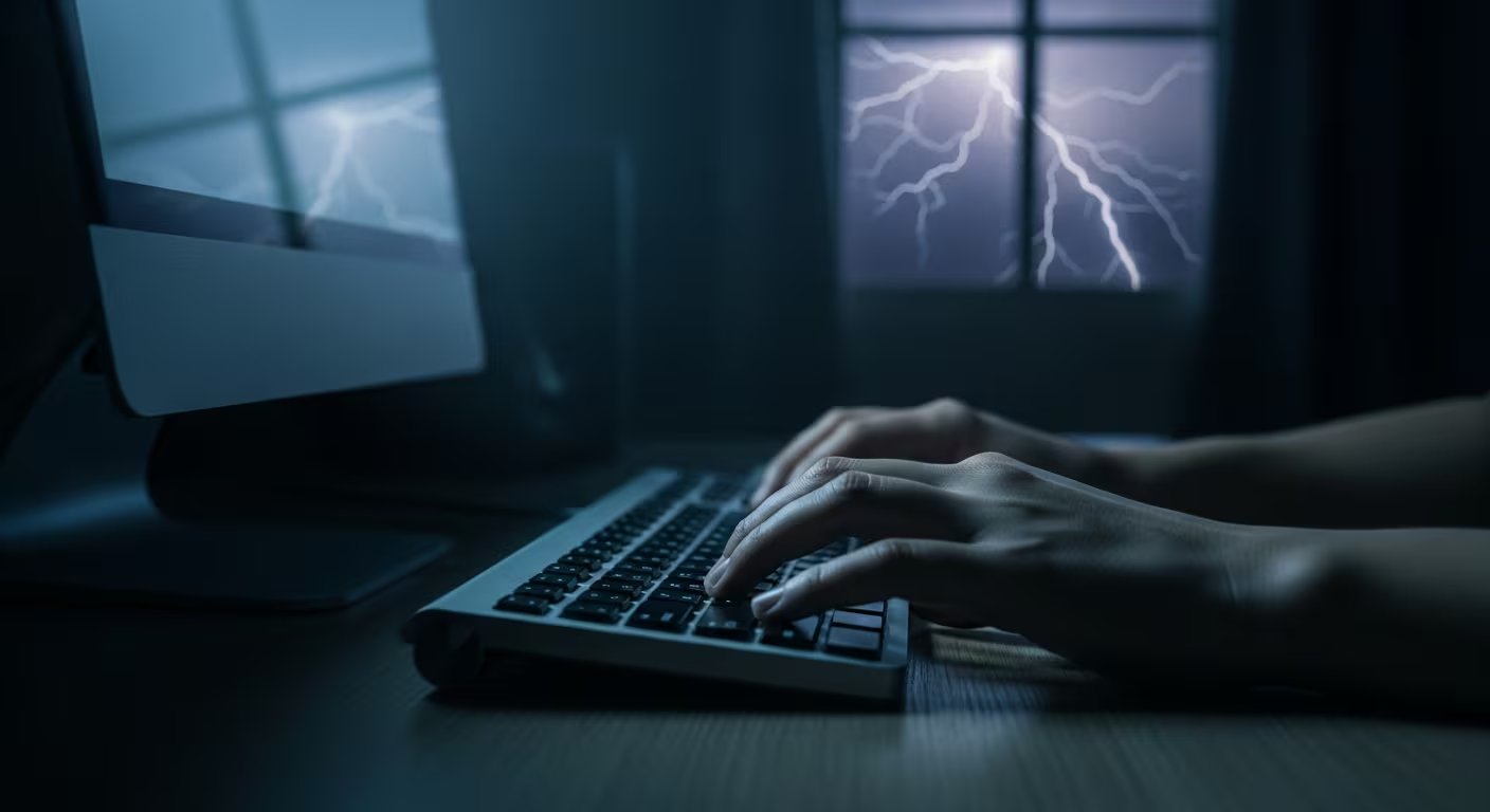 Las autoridades del condado de Harris advirtieron que no se deben usar dispositivos electrónicos conectados a la red eléctrica durante tormentas eléctricas. (Imagen Ilustrativa Infobae)