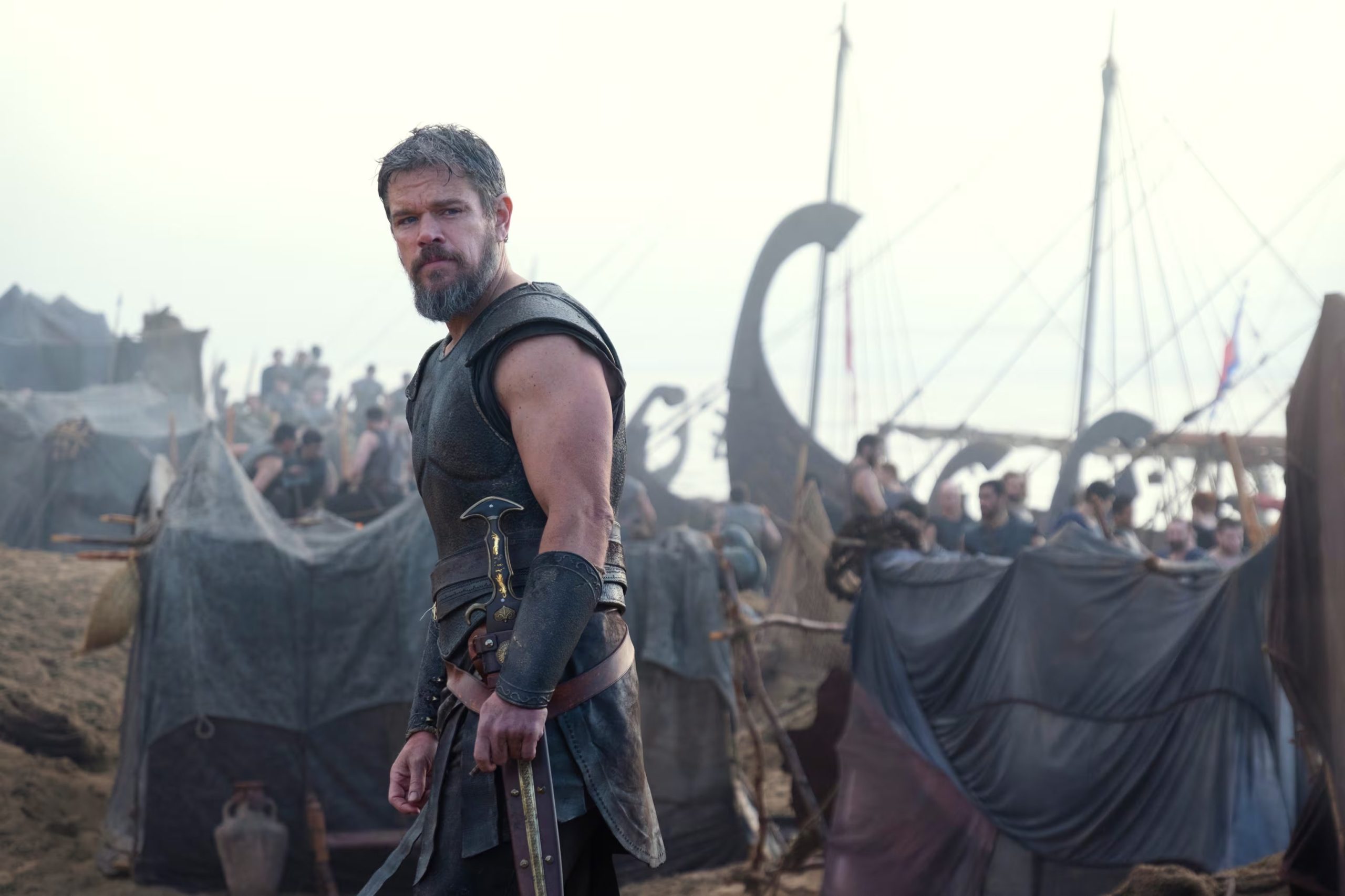 Matt Damon encarna a Odiseo en 'La Odisea'. (Universal Pictures via AP)