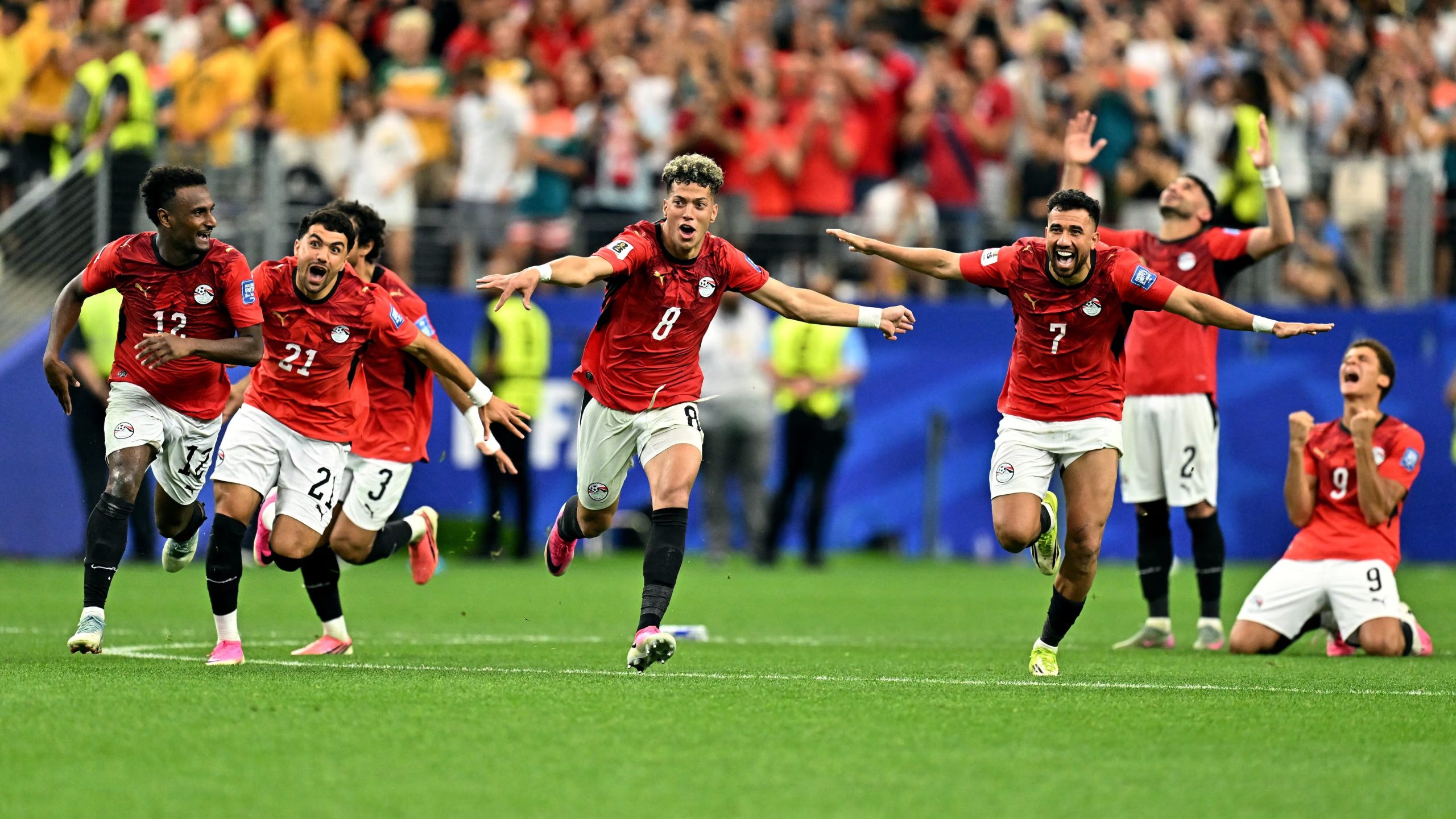 Los jugadores de Egipto, la selección que comparte con Colombia la sexta casilla del ranking con peor eficacia de gol - crédito Maria Lysaker/Reuters