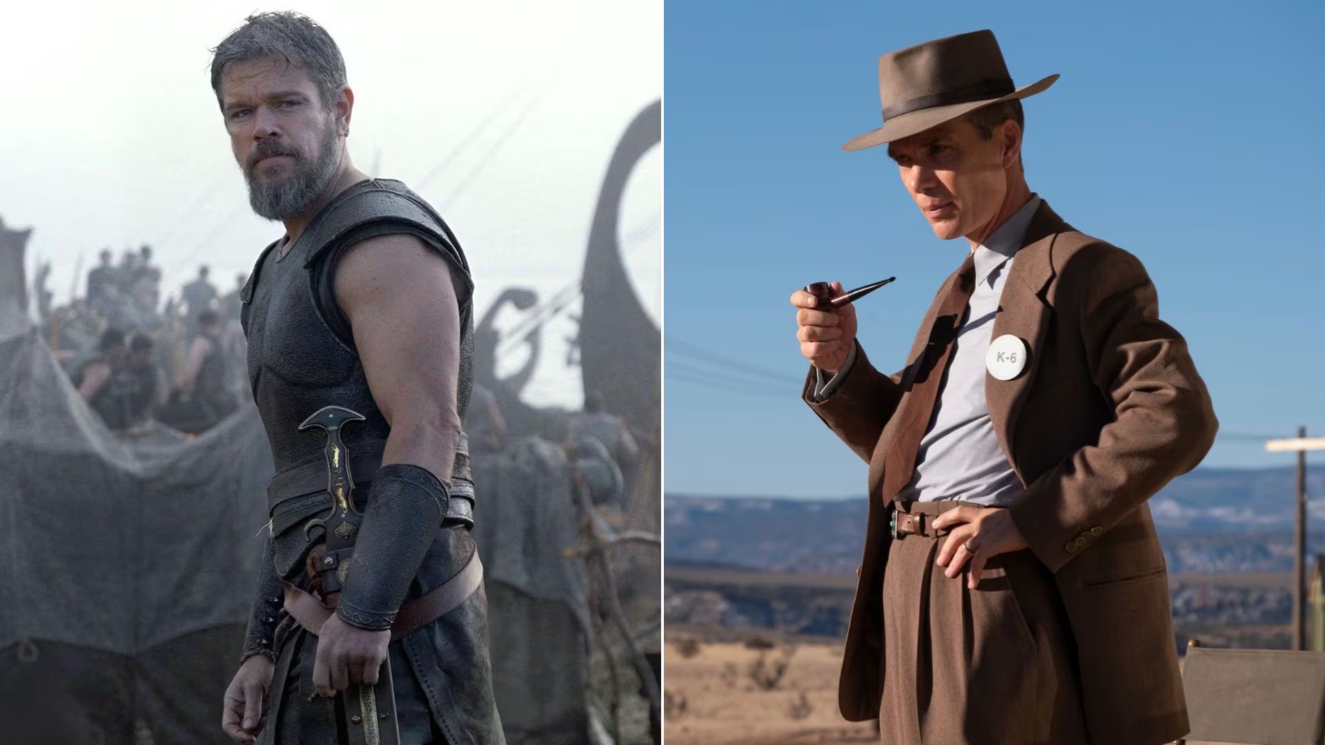 Matt Damon y Cillian Murphy interpretan a Odiseo y Oppenheimer, respectivamente. (Montaje realizado por Infobae España)