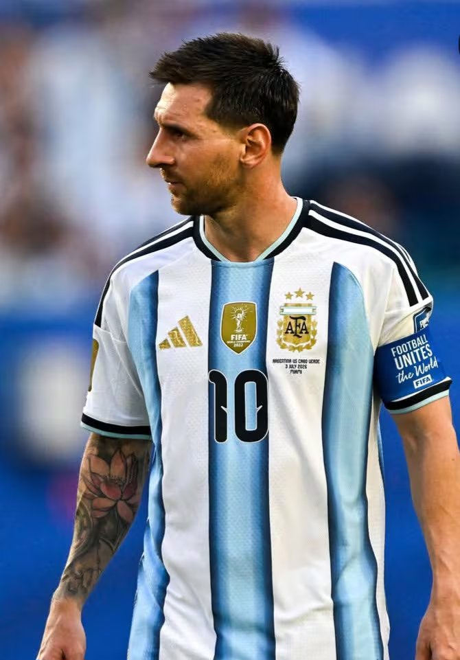 Una de las imágenes de Messi que obtuvo el fotógrafo uzbeko en Argentina-Cabo Verde