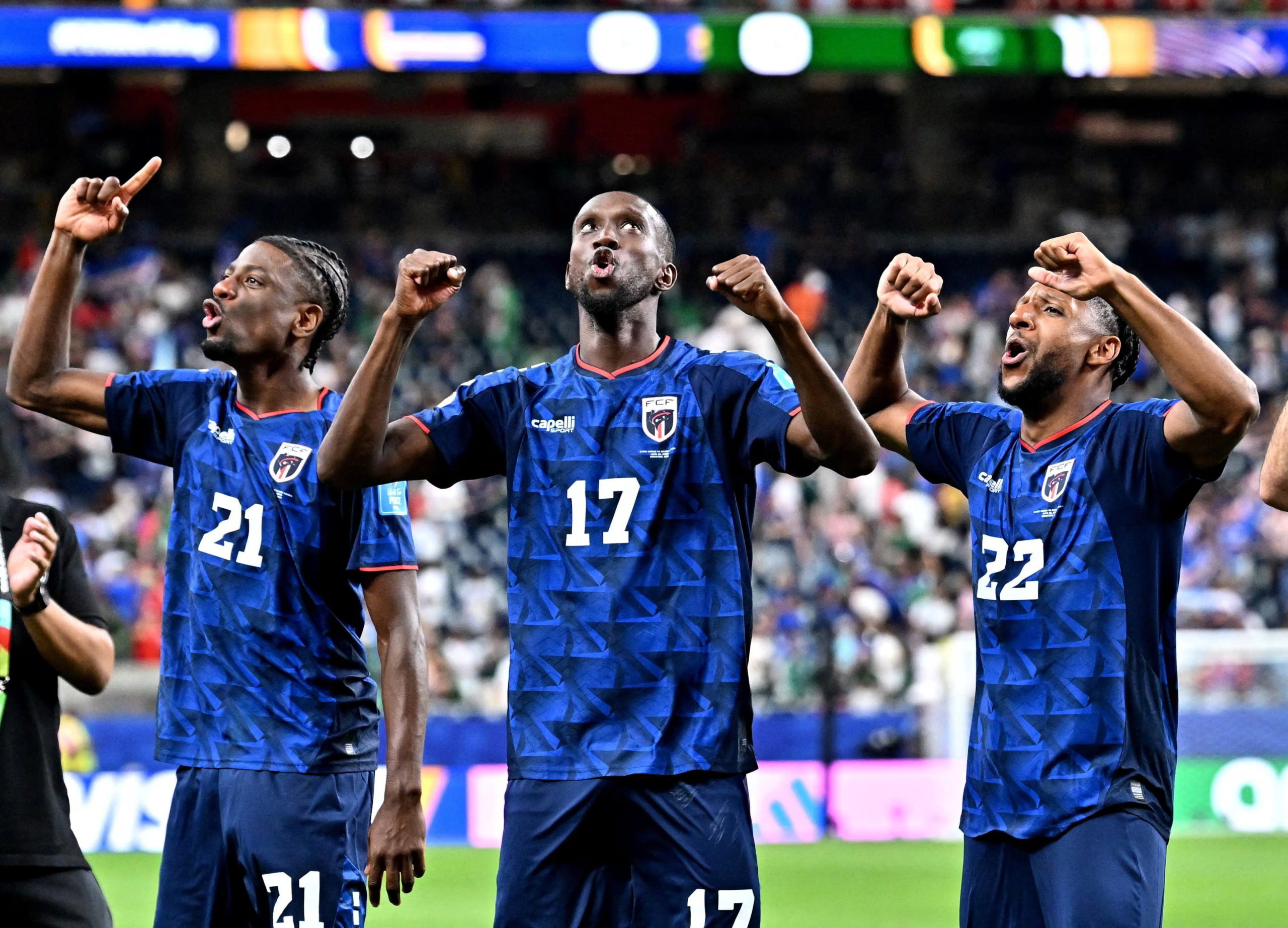 Cabo Verde es una de las revelaciones del Mundial: logró pasar a los 16avos de final tras sus empates contra España, Uruguay y Arabia Saudita (Reuters/Maria Lysaker)