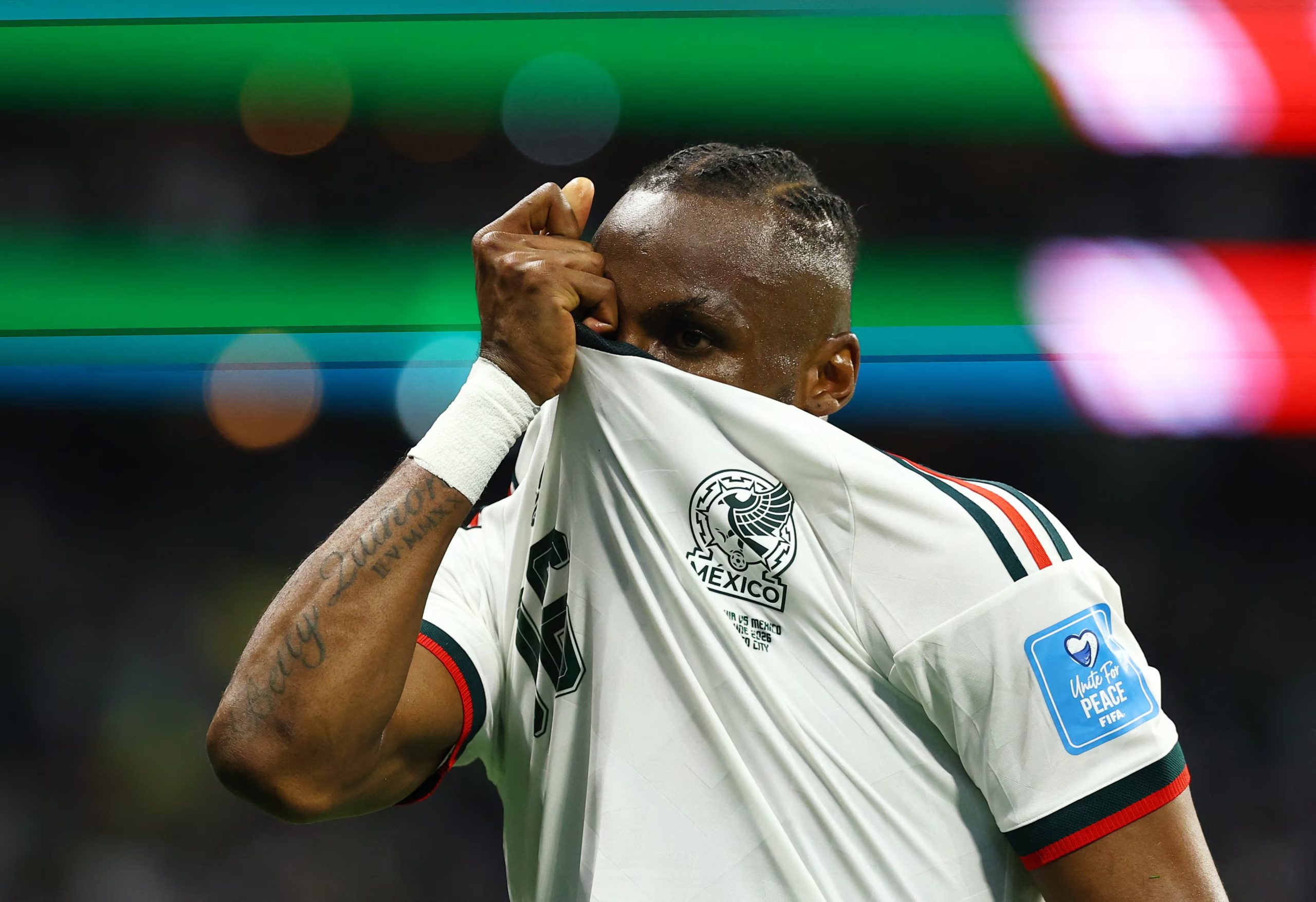  Quiñones suma tres goles en el Mundial 2026, ante Sudáfrica, República Checa y Ecuador, y se acerca a los máximos goleadores mexicanos en Copas del Mundo. REUTERS/Pedro Nunes