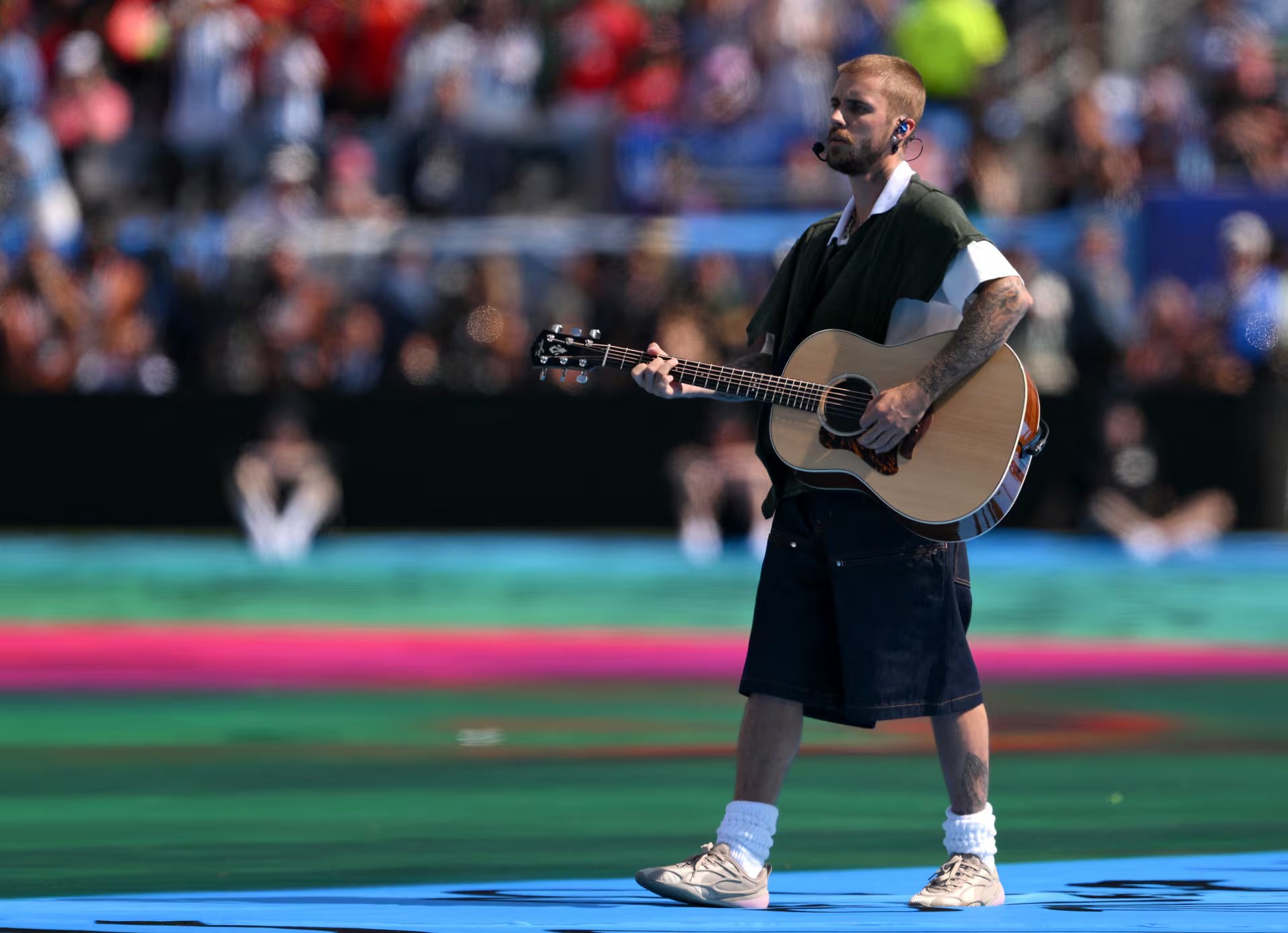 El artista canadiense buscó recuperar credibilidad en el Mundial 2026 con una propuesta centrada en la música tras las críticas que recibió por su actuación en Coachella (David Ramos / GETTY IMAGES NORTH AMERICA / Getty Images via AFP)