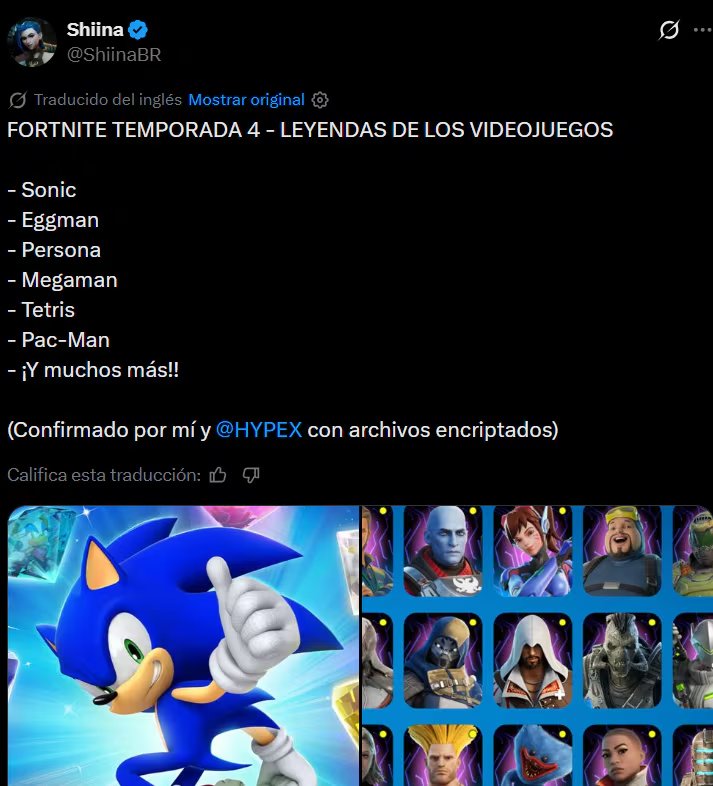 Filtrador revela que la próxima temporada de Fortnite traerá personajes de icónicos videojuegos. (ShiinaBR)