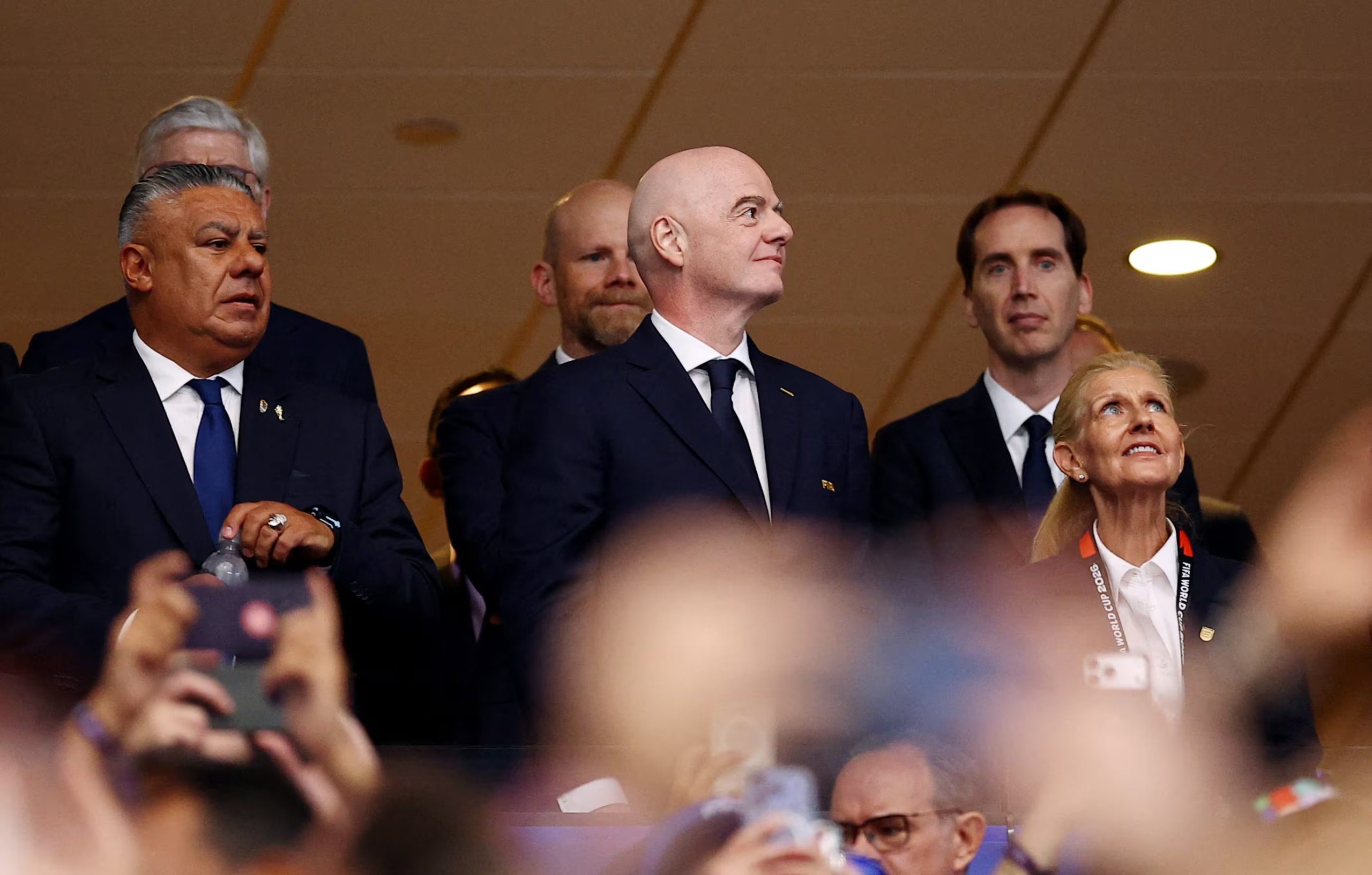 Infantino, presidente de la FIFA, durante la semifinal Inglaterra-Argentina. (REUTERS/Agustin Marcarian)