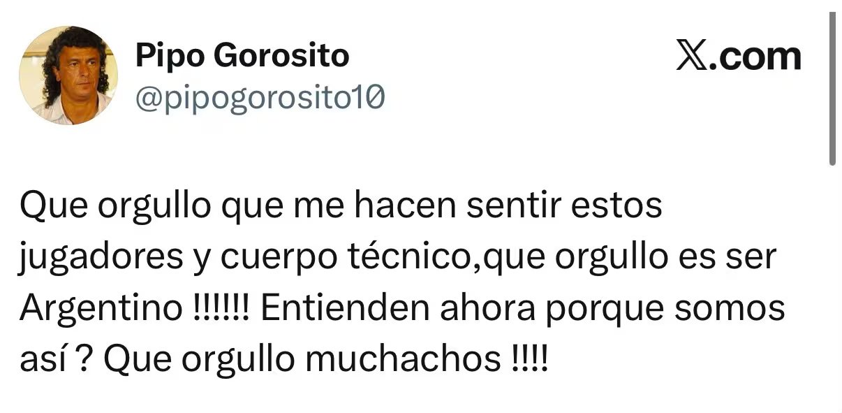 Néstor Gorosito, extécnico de Alianza Lima, mostró su orgullo por ser argentino tras clasificación a la final del Mundial 2026. Créditos: X.