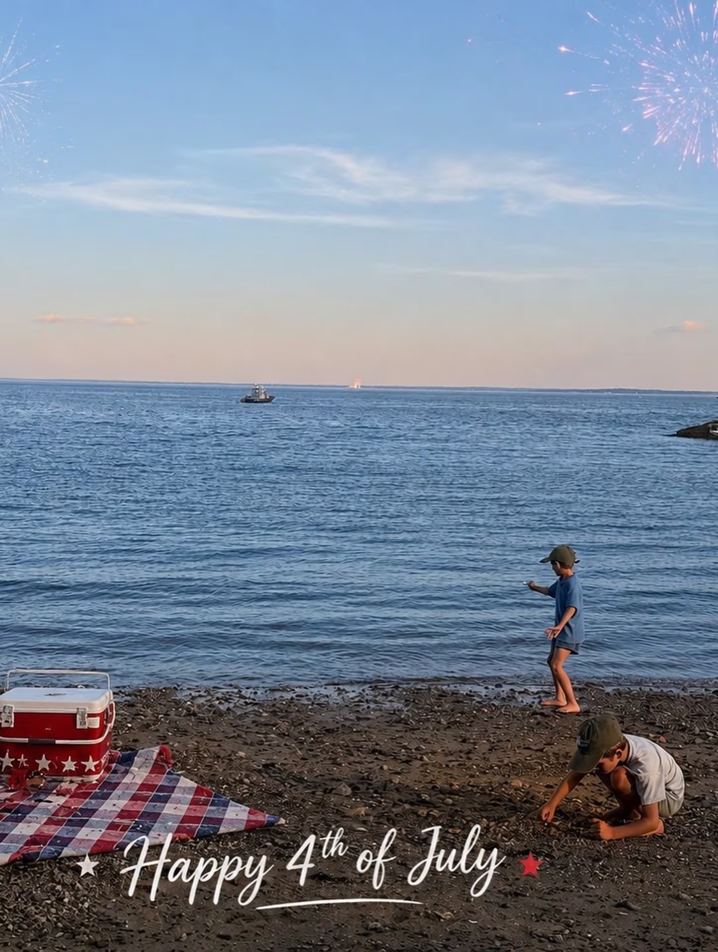 Silva compartió en Instagram imágenes de la playa y de los fuegos artificiales de la celebración del 4 de Julio en Nueva York (Instagram/@richardgere)