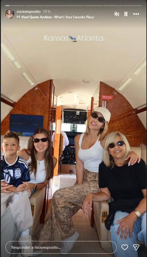 La familia Epósito viajando rumbo a Atlanta desde Kansas City
