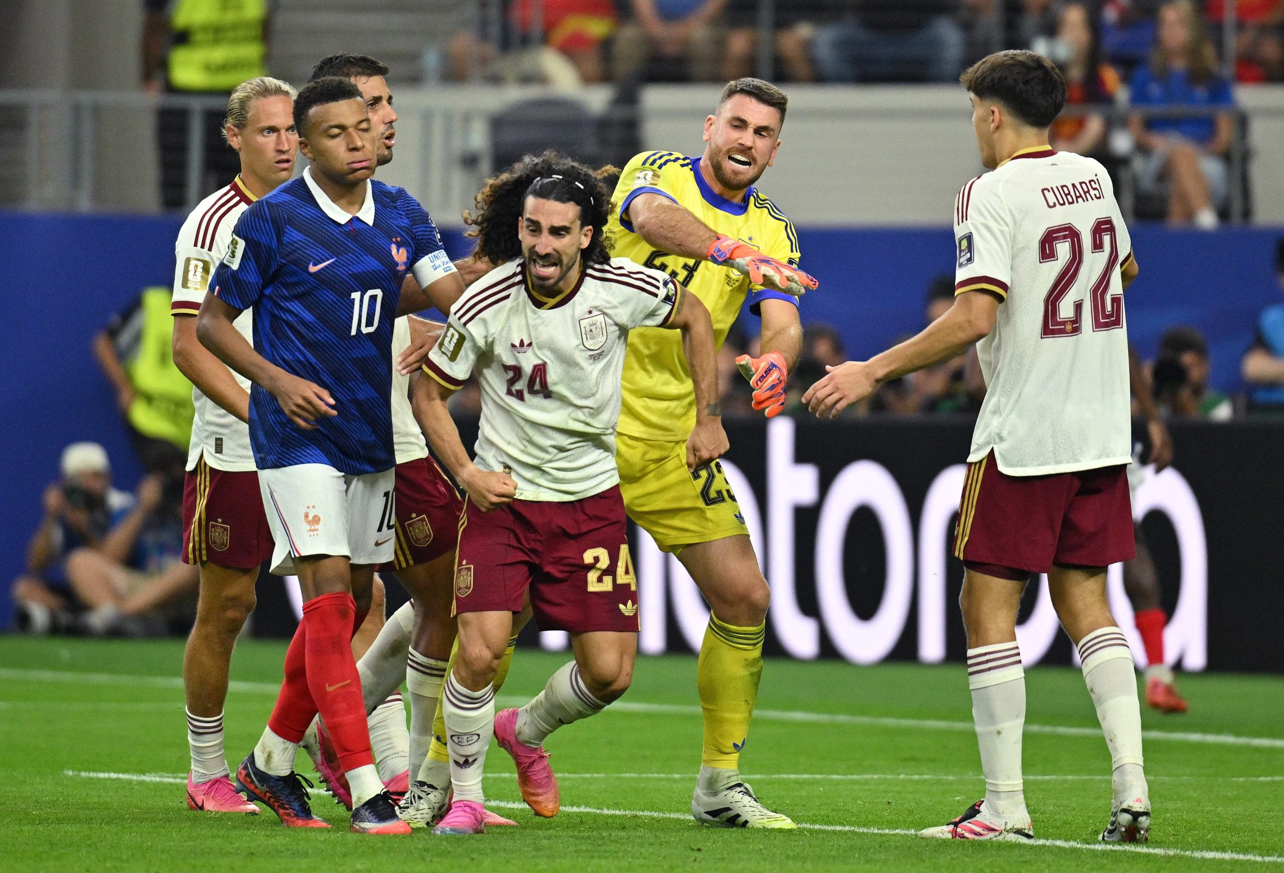 La Roja durante su partido contra Francia en el Mundial 2026 (Reuters/Jerome Miron)
