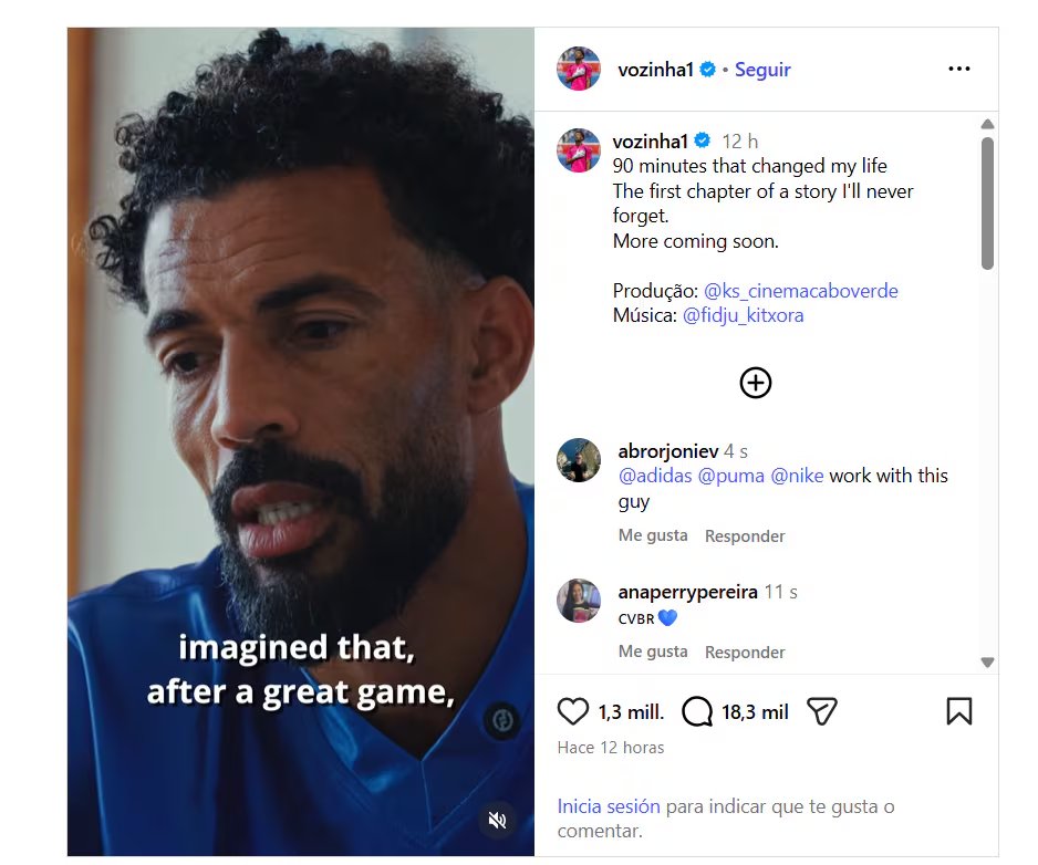 Hoy suma más de 29 millones de seguidores en Instagram y más de dos millones en TikTok. (Instagram: vozinha1)