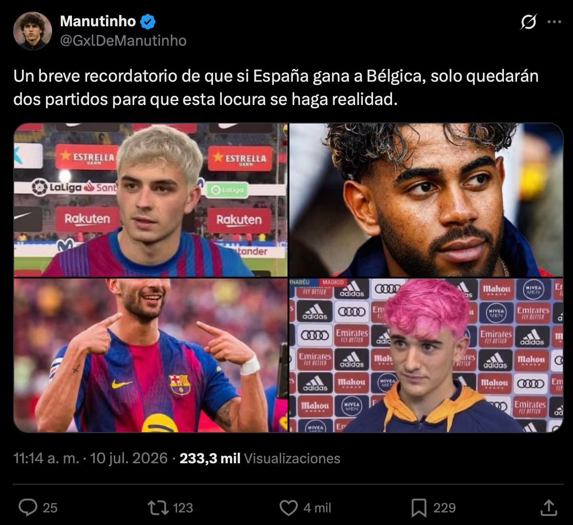 Los mejores memes del España vs Bélgica. (Redes sociales / Captura de pantalla)