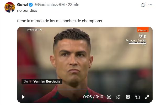 Meme Cristiano Ronaldo. (X)
