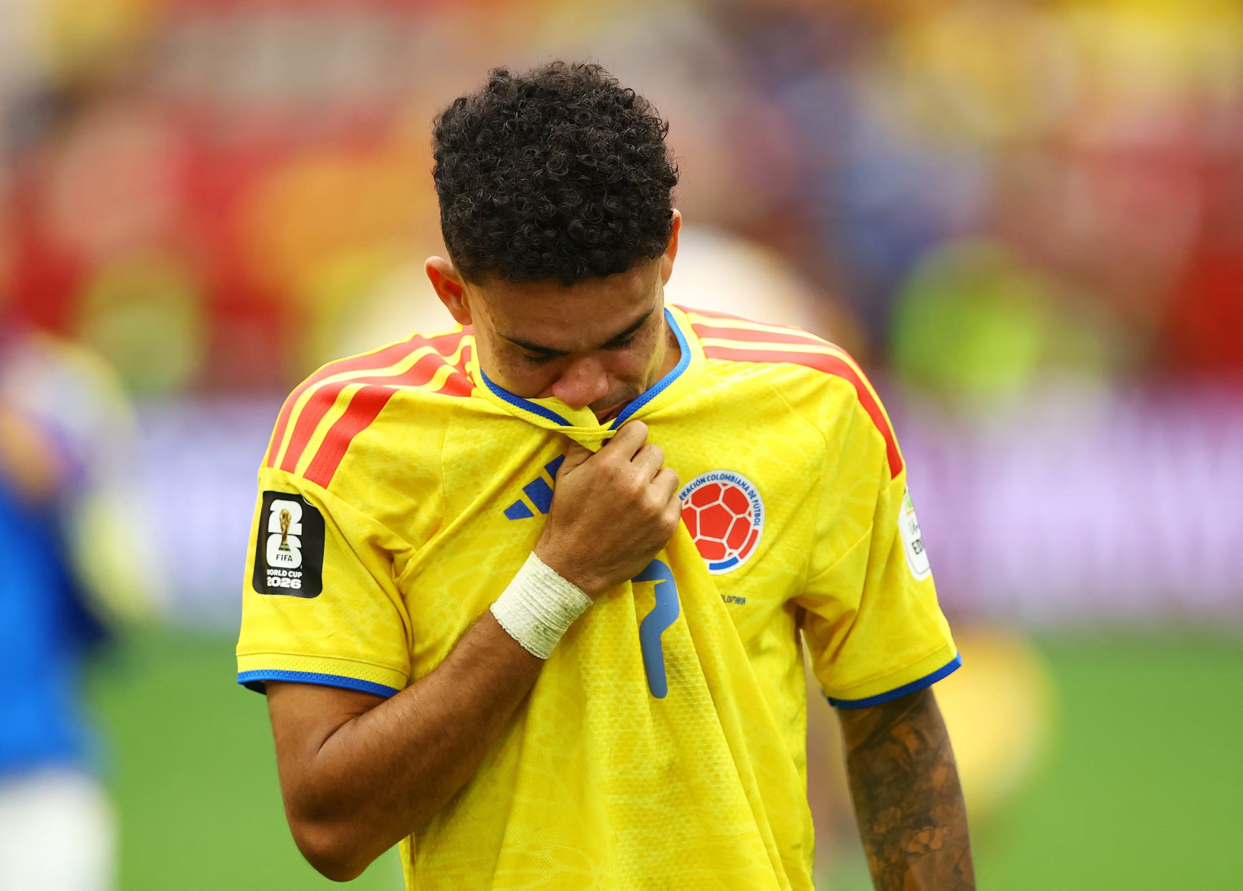 El llanto desconsolado de Luis Díaz tras quedar eliminado del Mundial 2026 con la selección Colombia-crédito Albert Gea/REUTERS