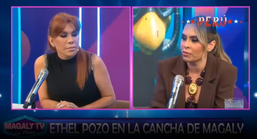 Ethel Pozo revela que Christian Domínguez le dijo “no soy yo” antes del ampay y lo defiende como amigo. Captura: Magaly TV La Firme.