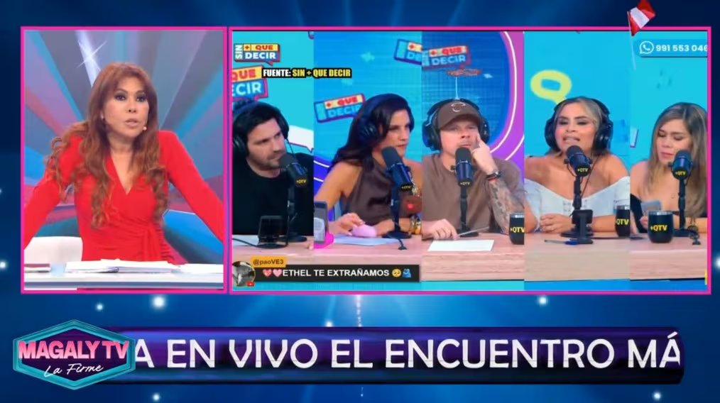 Magaly Medina sobre Ethel Pozo: “Ahora está libre, ya no hay pretextos para que no venga”. Captuyra: Magaly TV La Firme.