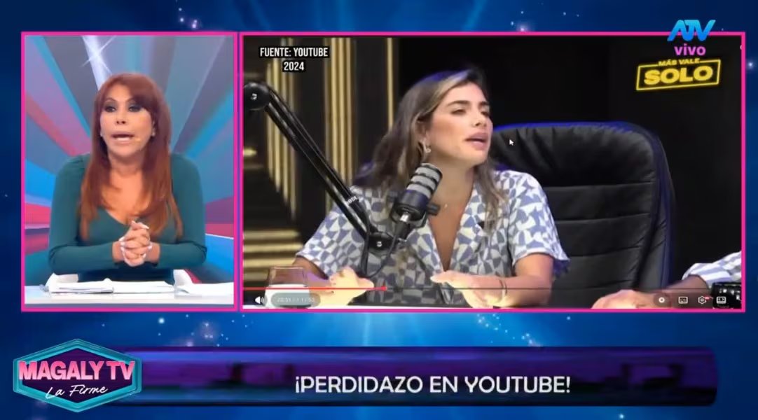 Magaly Medina arremete contra Mario Hart por culparla de la polémica con Korina Rivadeneira. Captura: Magaly TV La Firme.