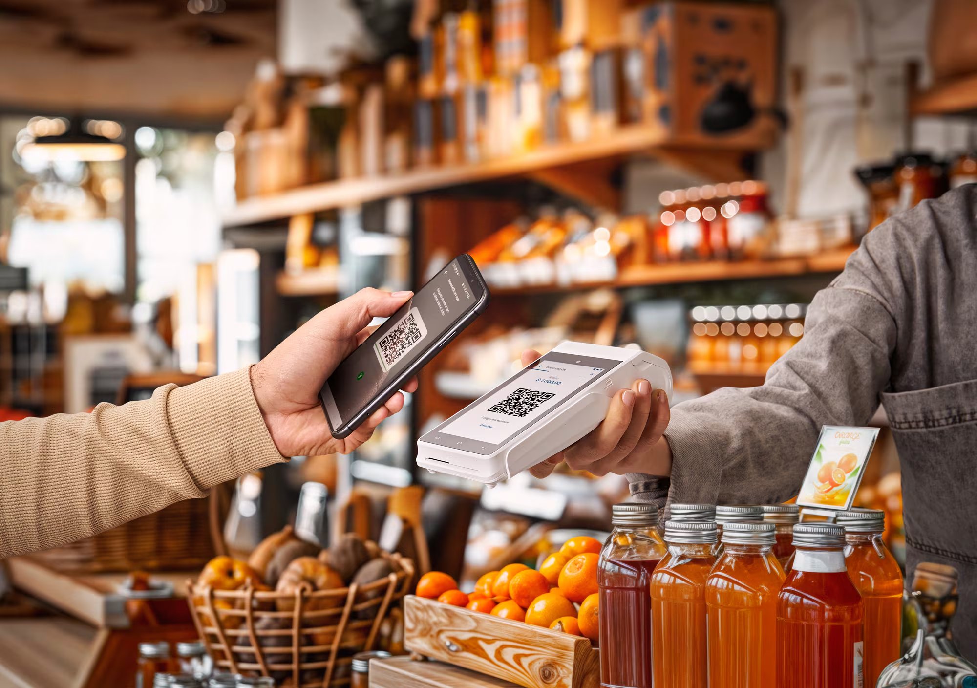 Un pago con QR desde el teléfono del usuario tiene como destino final la validación por la red financiera en tiempo real (Imagen ilustrativa Infobae)