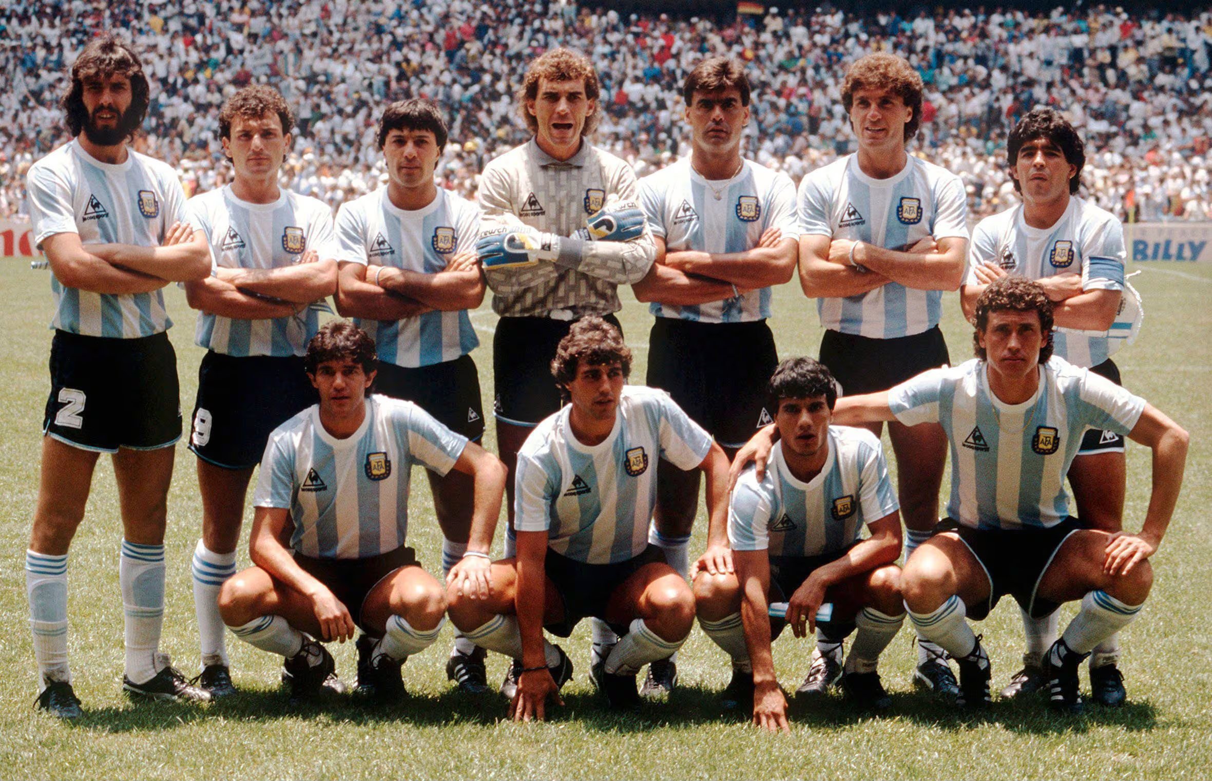 La selección argentina, liderada por Maradona, en México 1986 (Photo by Bongarts/Getty Images)