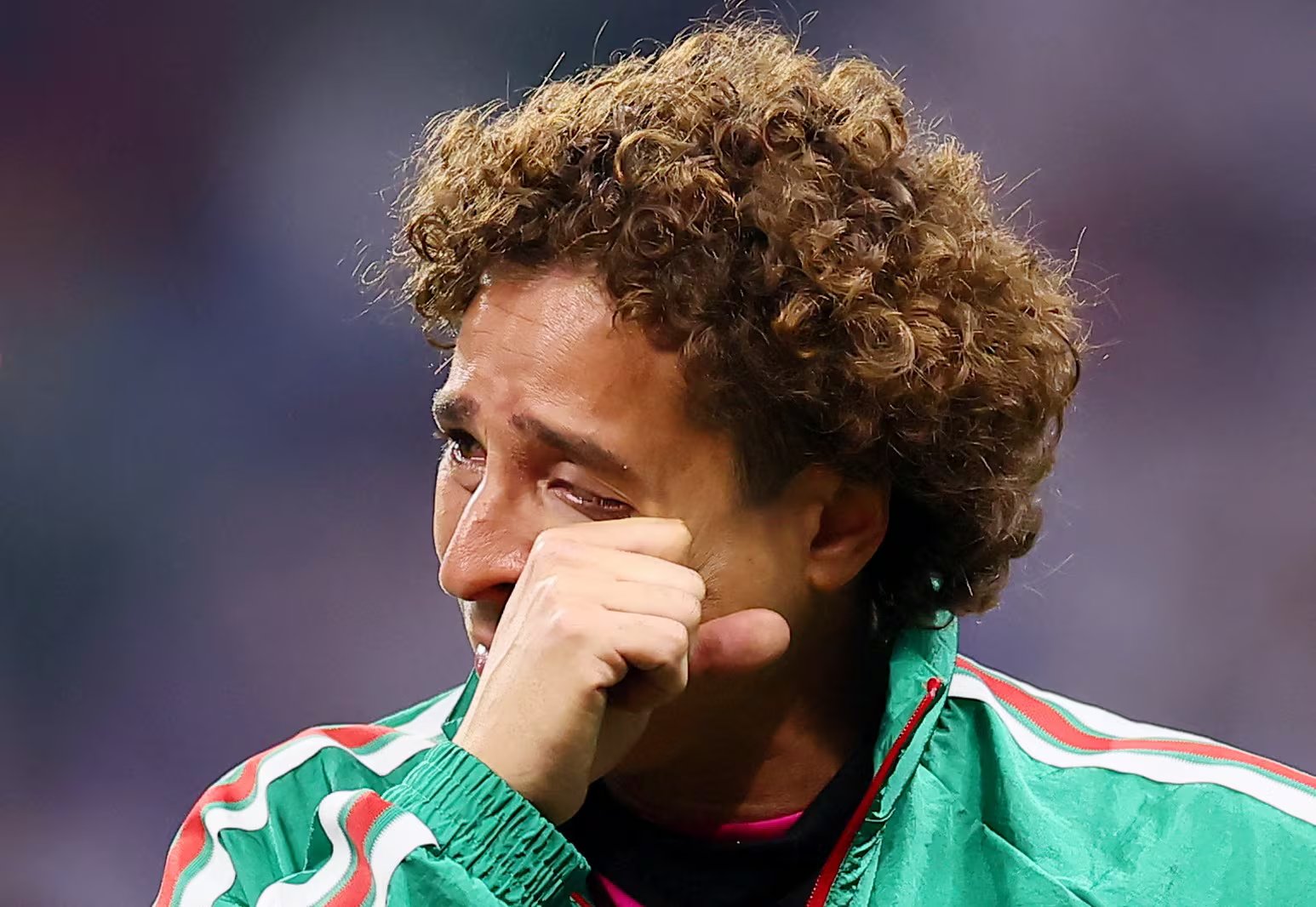 Soccer Football - FIFA World Cup 2026 - Round of 16 - Mexico v England - Estadio Azteca, Mexico City, Mexico - July 5, 2026 Mexico's Guillermo Ochoa looks dejected after the match following their elimination from the World Cup REUTERS/Eloisa Sanchez