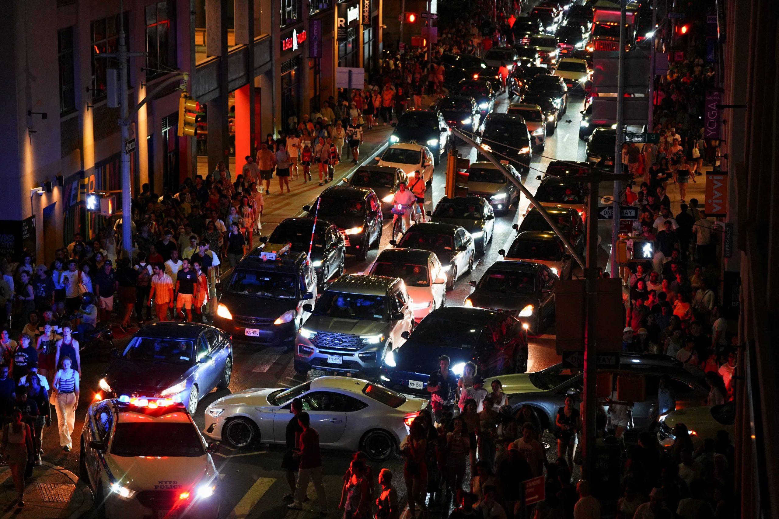 Traffic at a standstill, as the United States celebrates its 250th anniversary on Independence Day in New York City, U.S., July 4, 2026. REUTERS/Angelina Katsanis