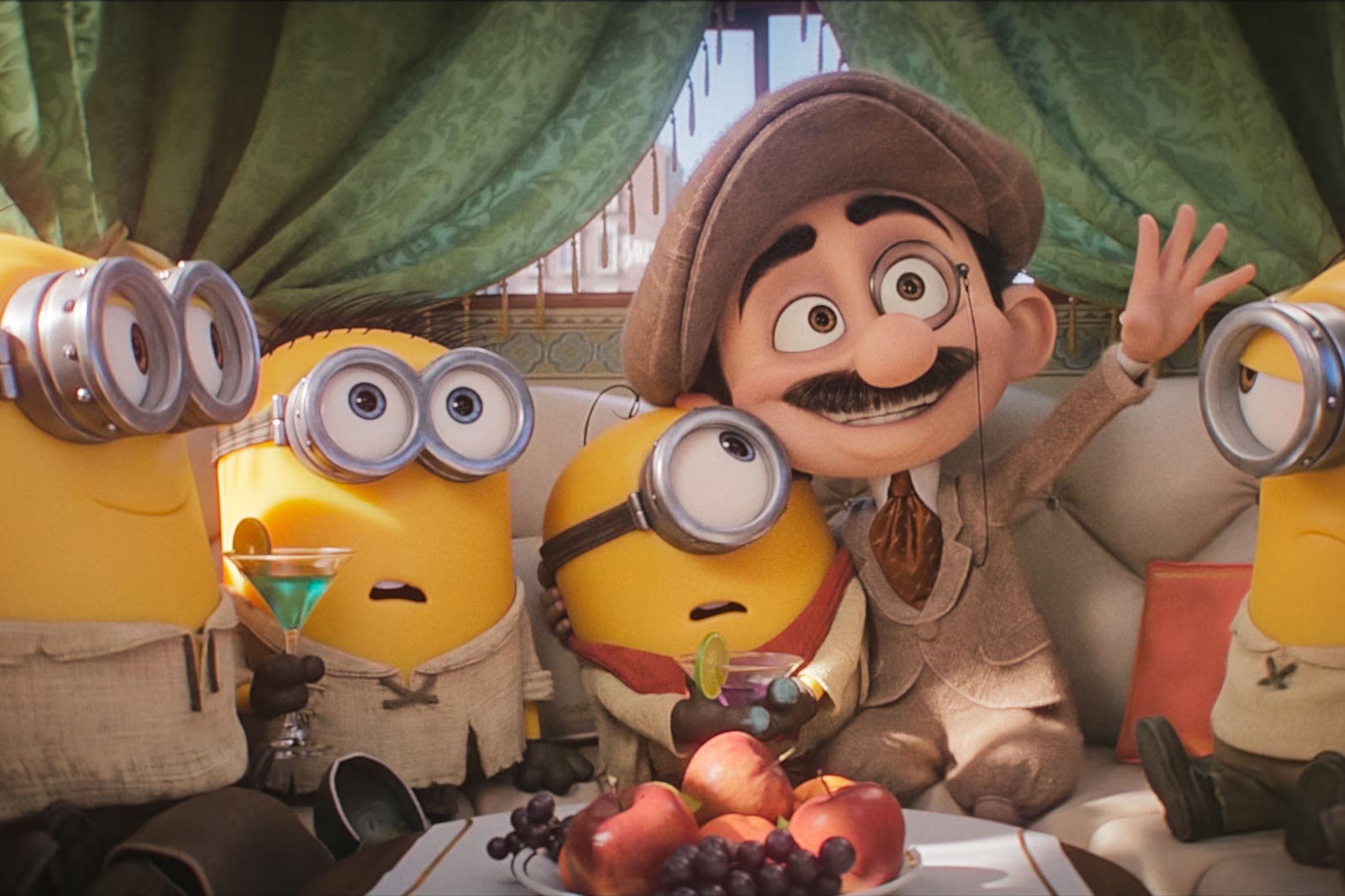 Esta imagen, difundida por Universal Pictures, muestra al personaje Max, con la voz de Christoph Waltz, rodeado de minions en una escena de