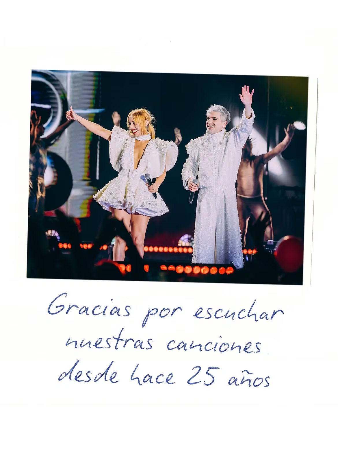 Ale Sergi y Juliana Gattas agradecieron a sus seguidores por acompañar a Miranda! durante estos 25 años de pop argentino