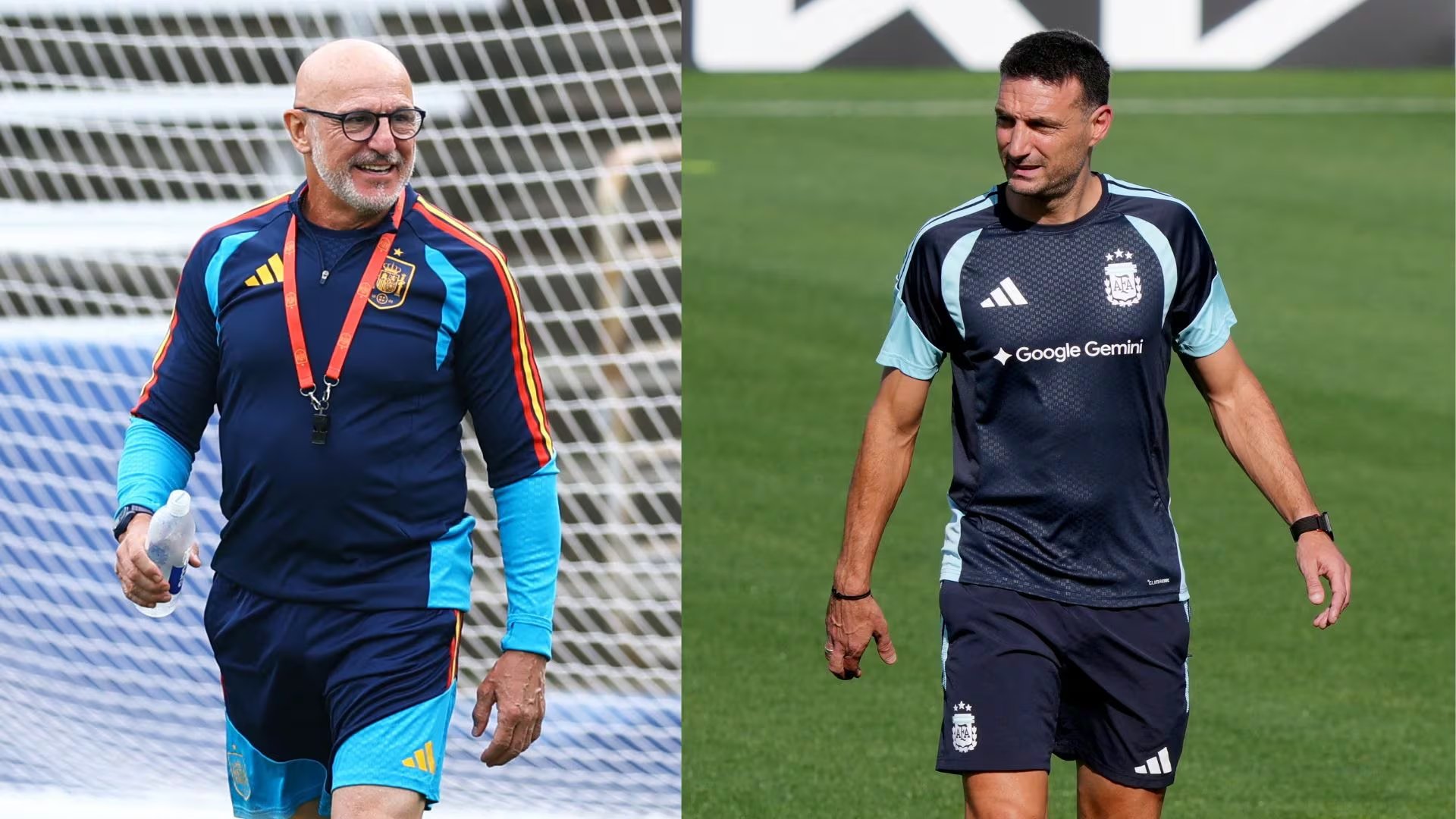 Luis de la Fuente y Lionel Scaloni (Montaje realizado por Infobae)