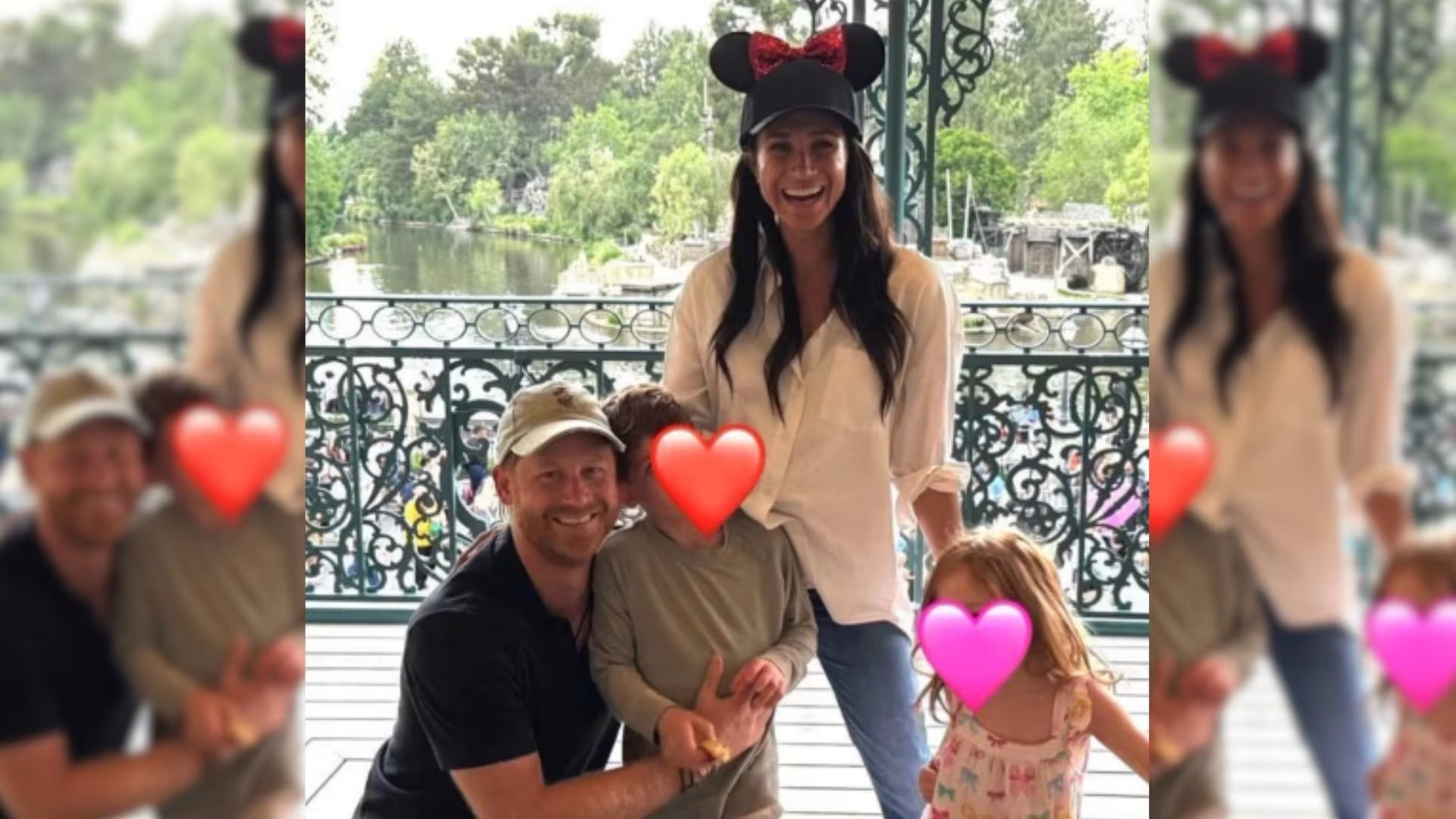 El príncipe Harry y Meghan Markle con sus hijos en Disney. (Instagram @meghan)
