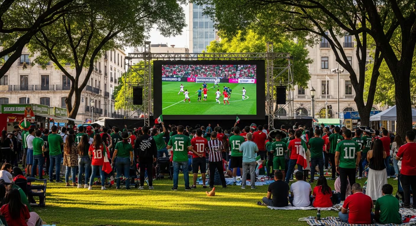 Los 18 Festivales Futboleros distribuidos en las 16 alcaldías de la CDMX ofrecen entrada libre, pantallas gigantes, música en vivo y actividades culturales para todas las edades. (Imagen Ilustrativa Infobae)
